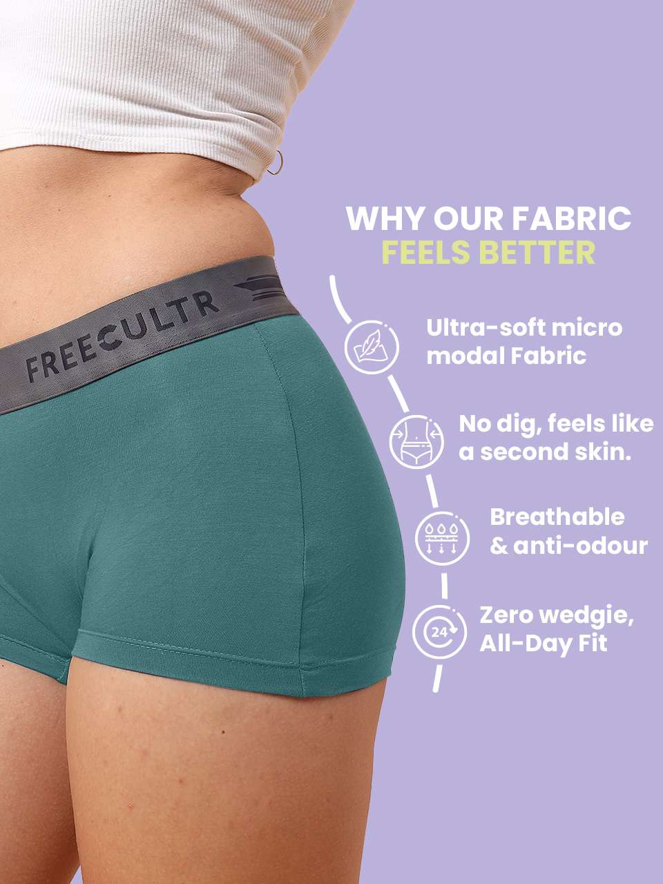 Women's Micro Modal Boy Shorts (Pack of 2)