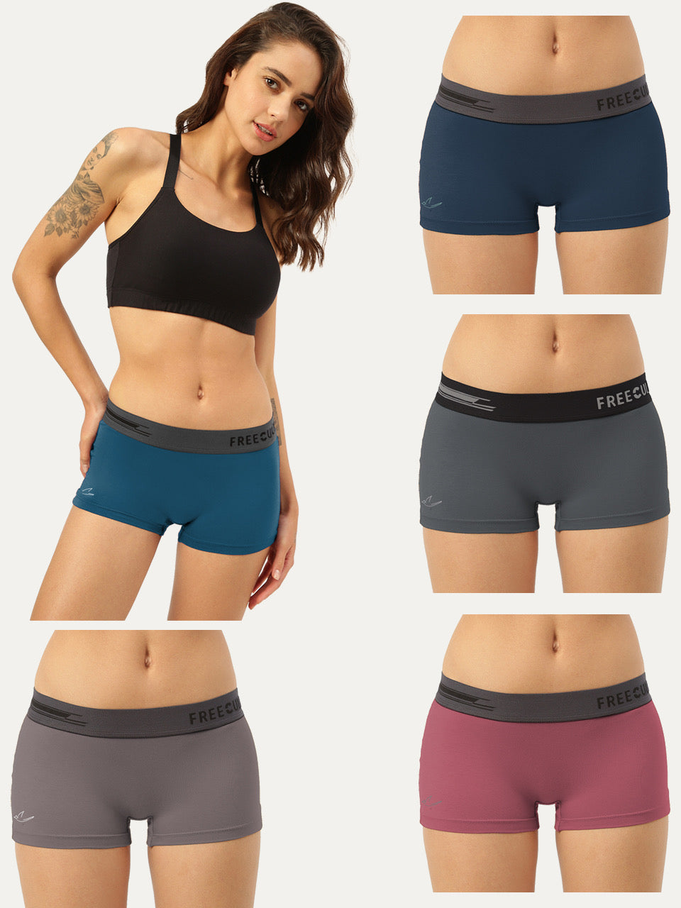 Women's Micro Modal Boy Shorts (Pack of 5)