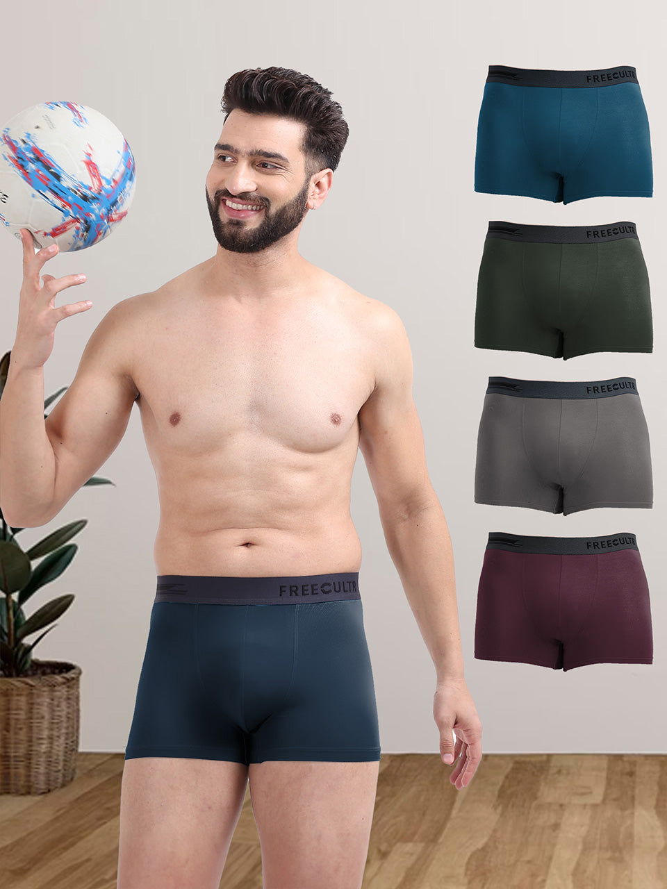 Men's Anti-Bacterial Micro Modal Trunk (Pack of 5)