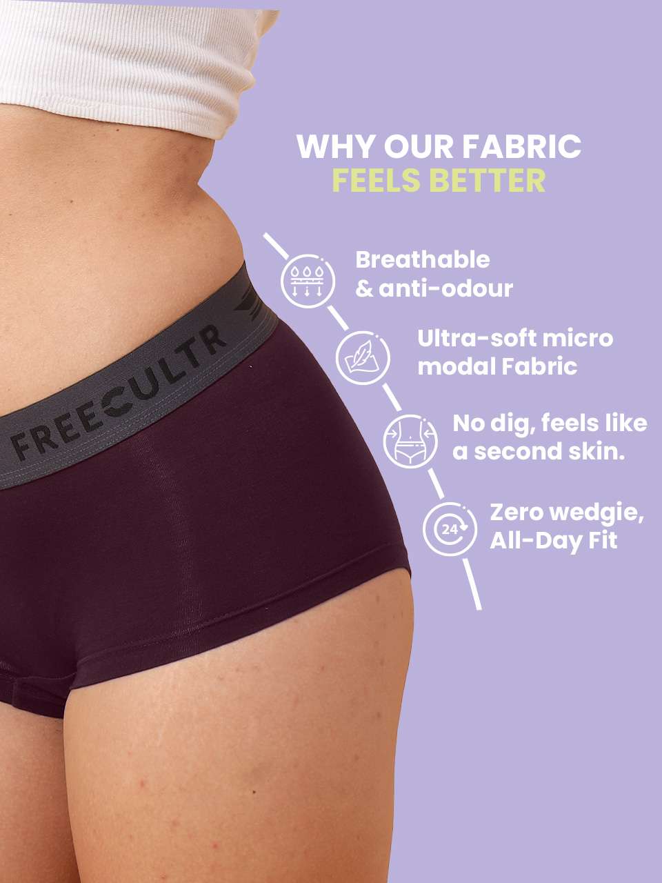 Women's Micro Modal Boxer Briefs (Pack of 6)