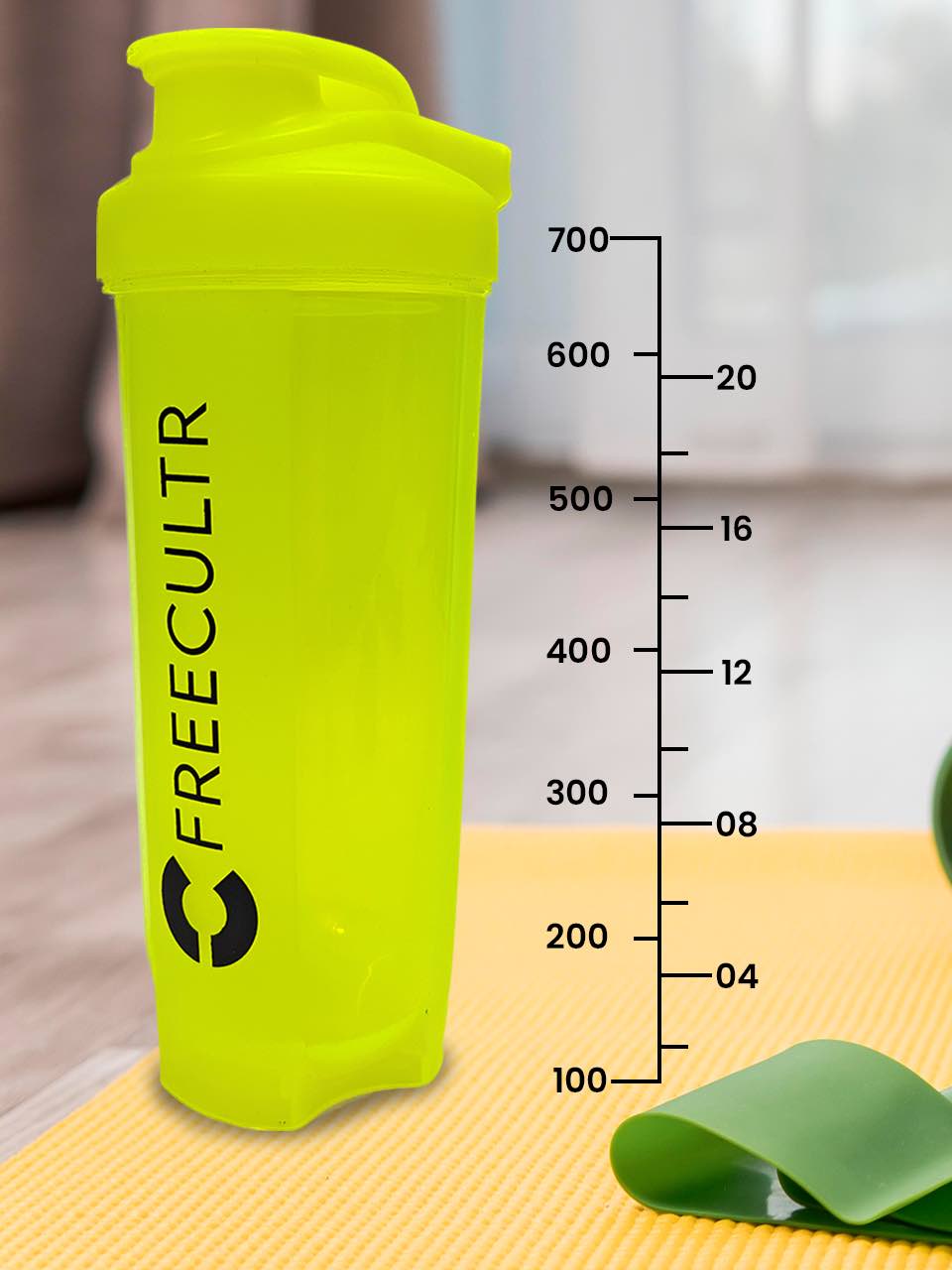 Freecultr Pro Shaker-700ml, Neon (Pack Of 1)