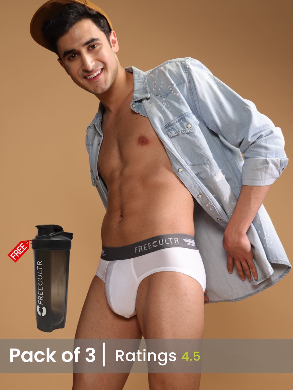 Men's Anti-Bacterial Micro Modal Brief in Contrast Waistband (Pack of 3)