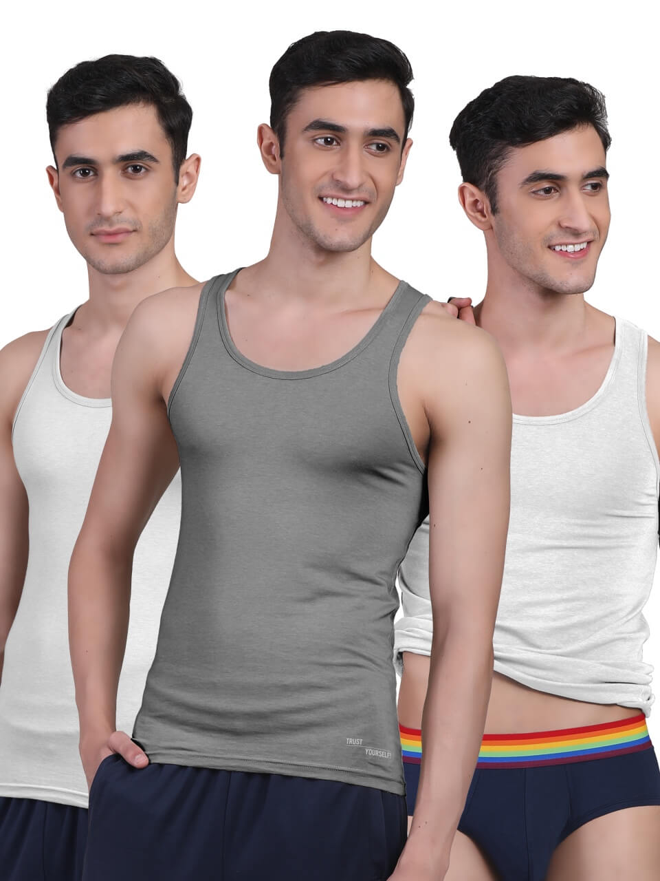 Twin Skin Organic Bamboo Vest - Comfort Fit (Pack of 3) - freecultr.com