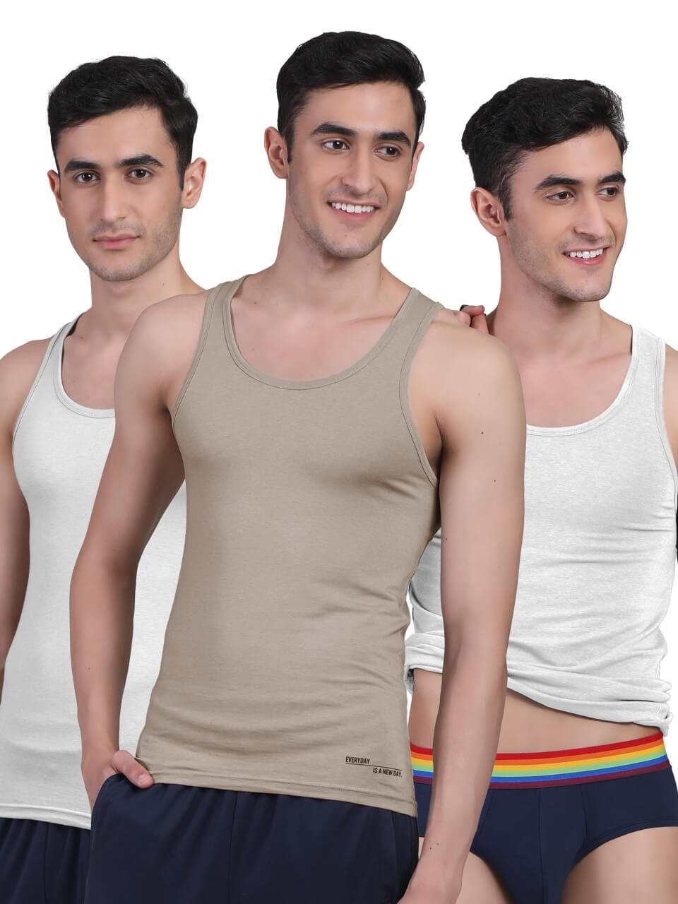 Twin Skin Organic Bamboo Vest - Comfort Fit (Pack of 3) - freecultr.com