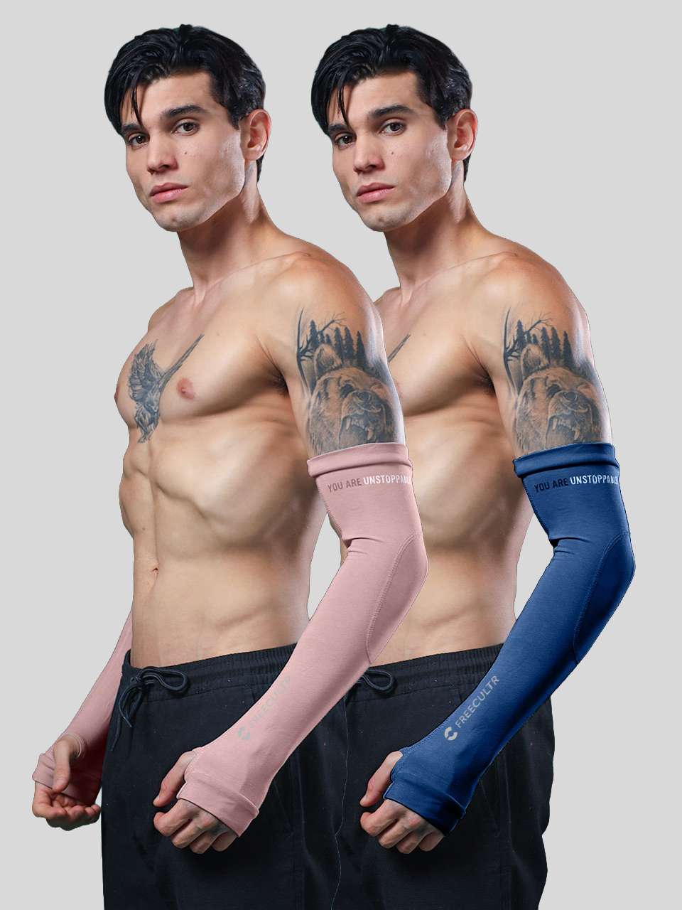 Unisex White Arm Sleeves (Pack of 2)