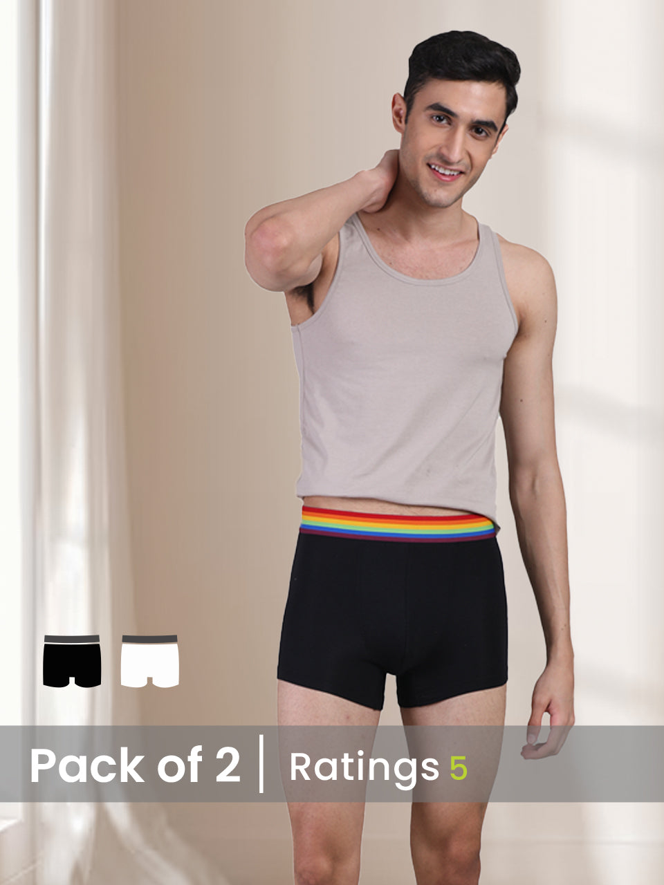 Pride Edition - Men's Anti-Bacterial Micro Modal Trunk (Pack of 2)