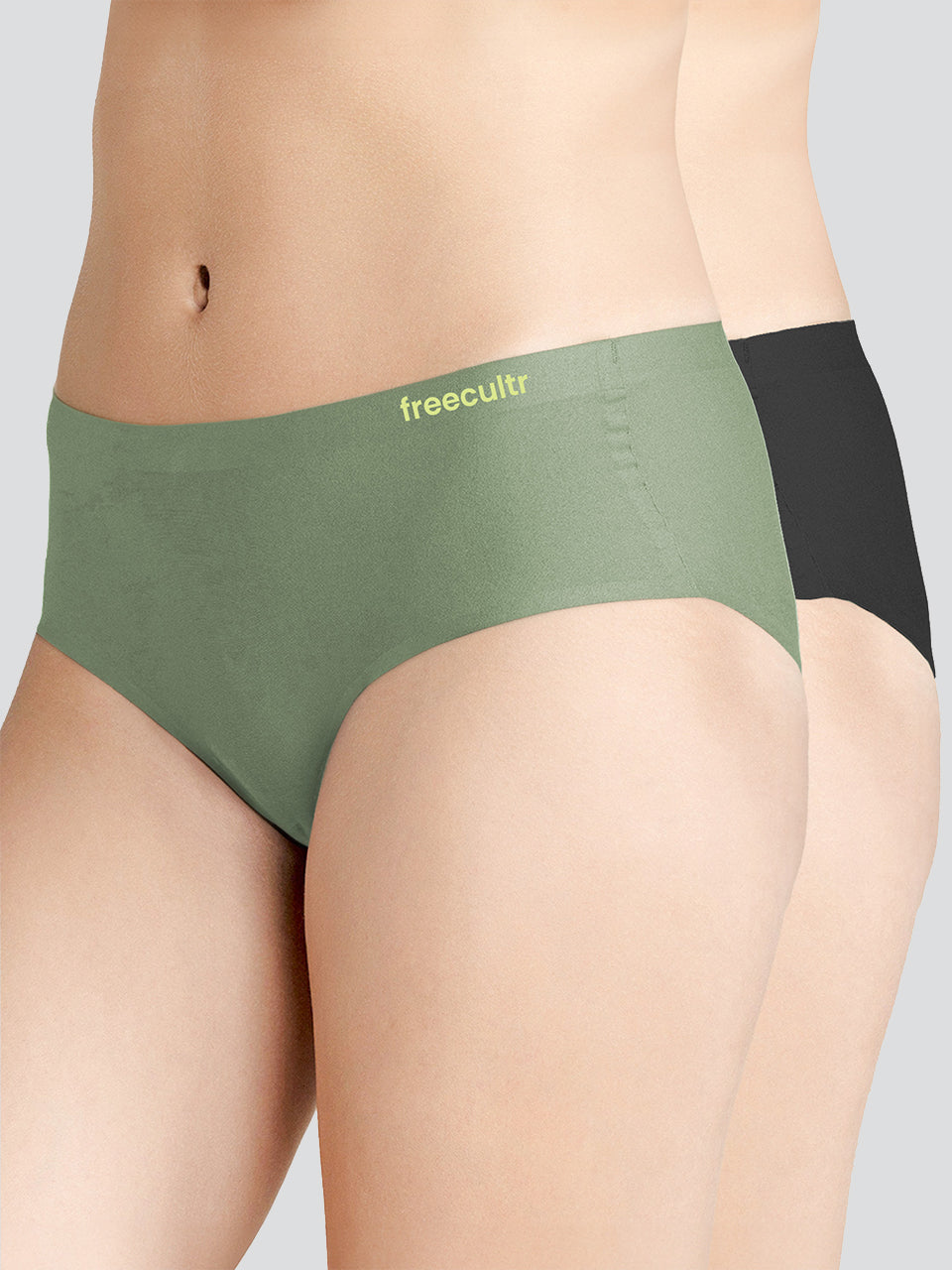 Seamless No Show Micro Modal Hipster panties pack of 2