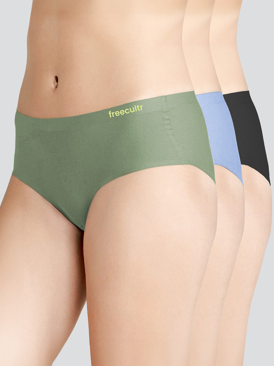 Seamless No Show Micro Modal Hipster panties pack of 3