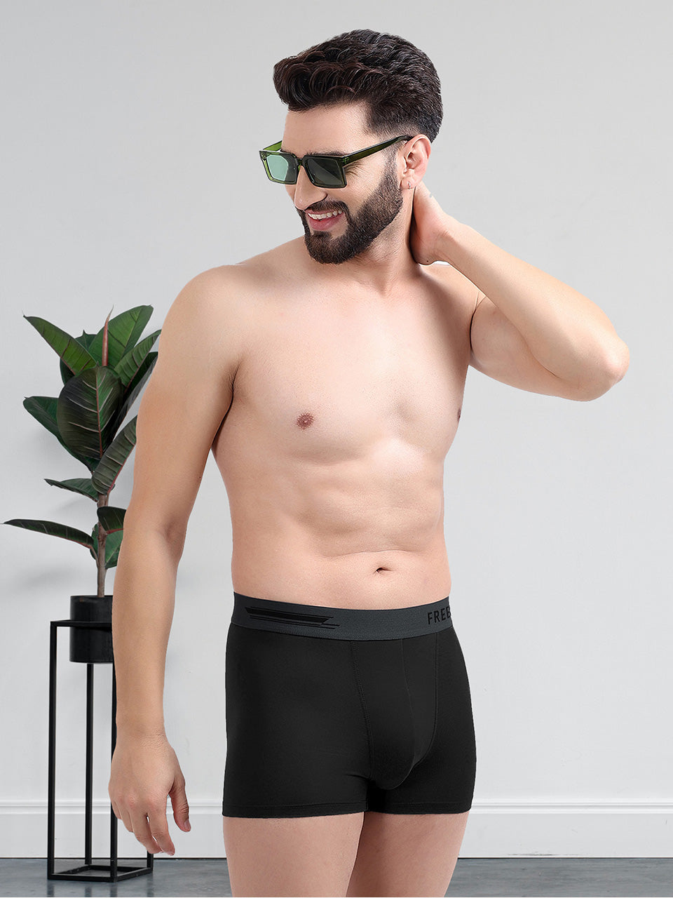 Men's Anti-Bacterial Micro Modal Trunk in Contrast Waistband (Pack of 3)