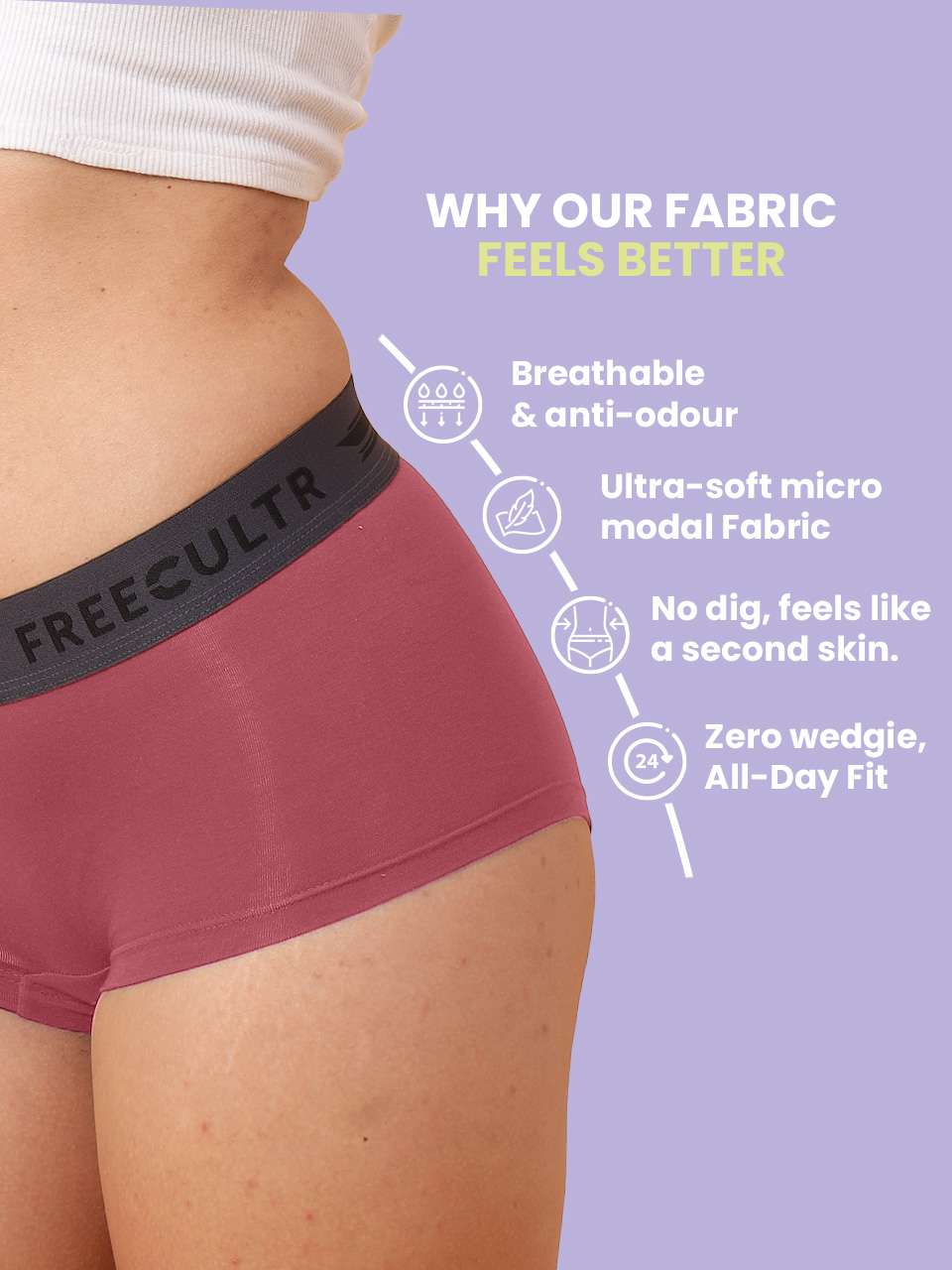Women's Micro Modal Boxer Briefs (Pack of 6)