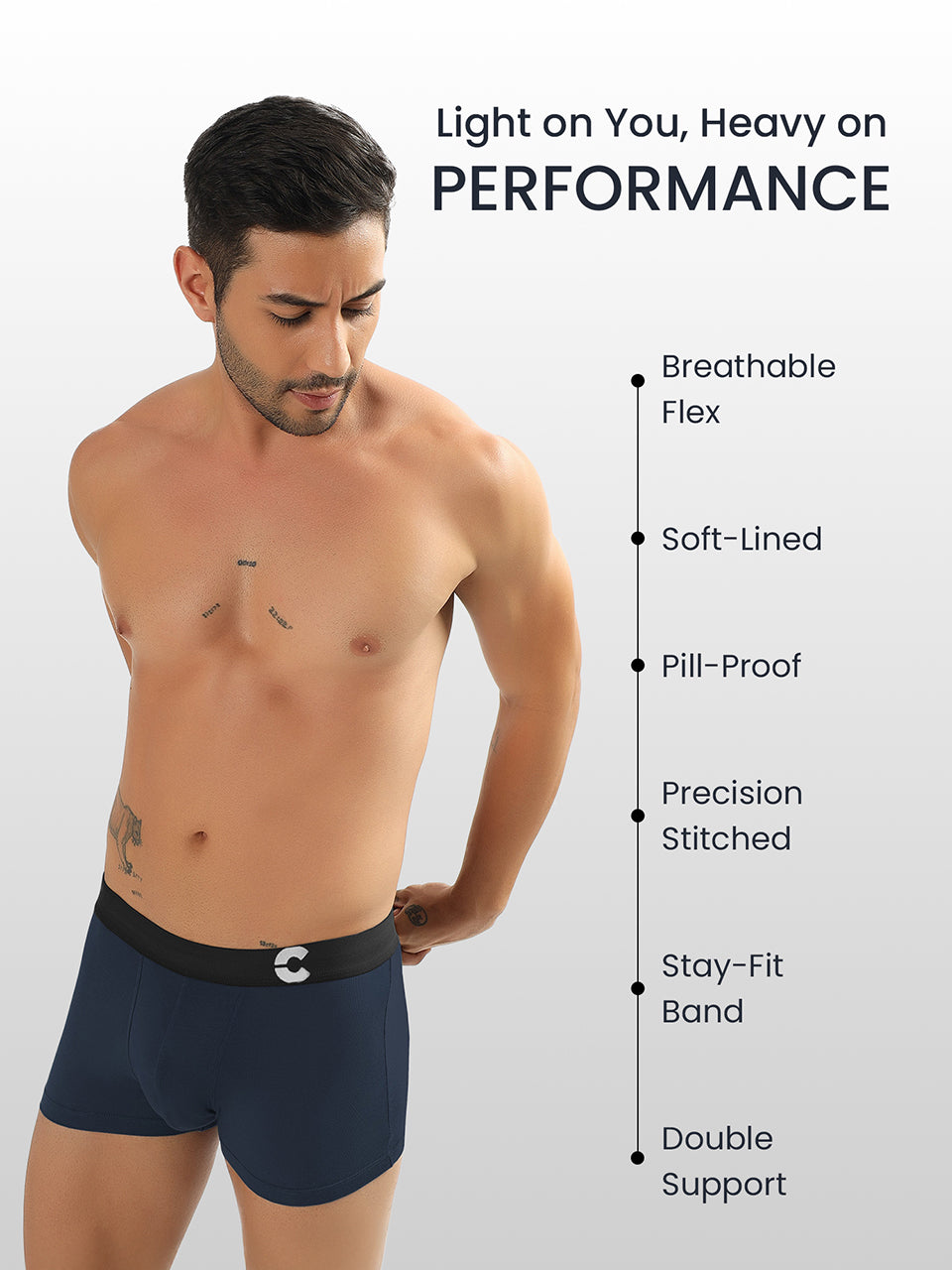 Men's Anti-Bacterial Micro Modal Trunk (Pack of 3)