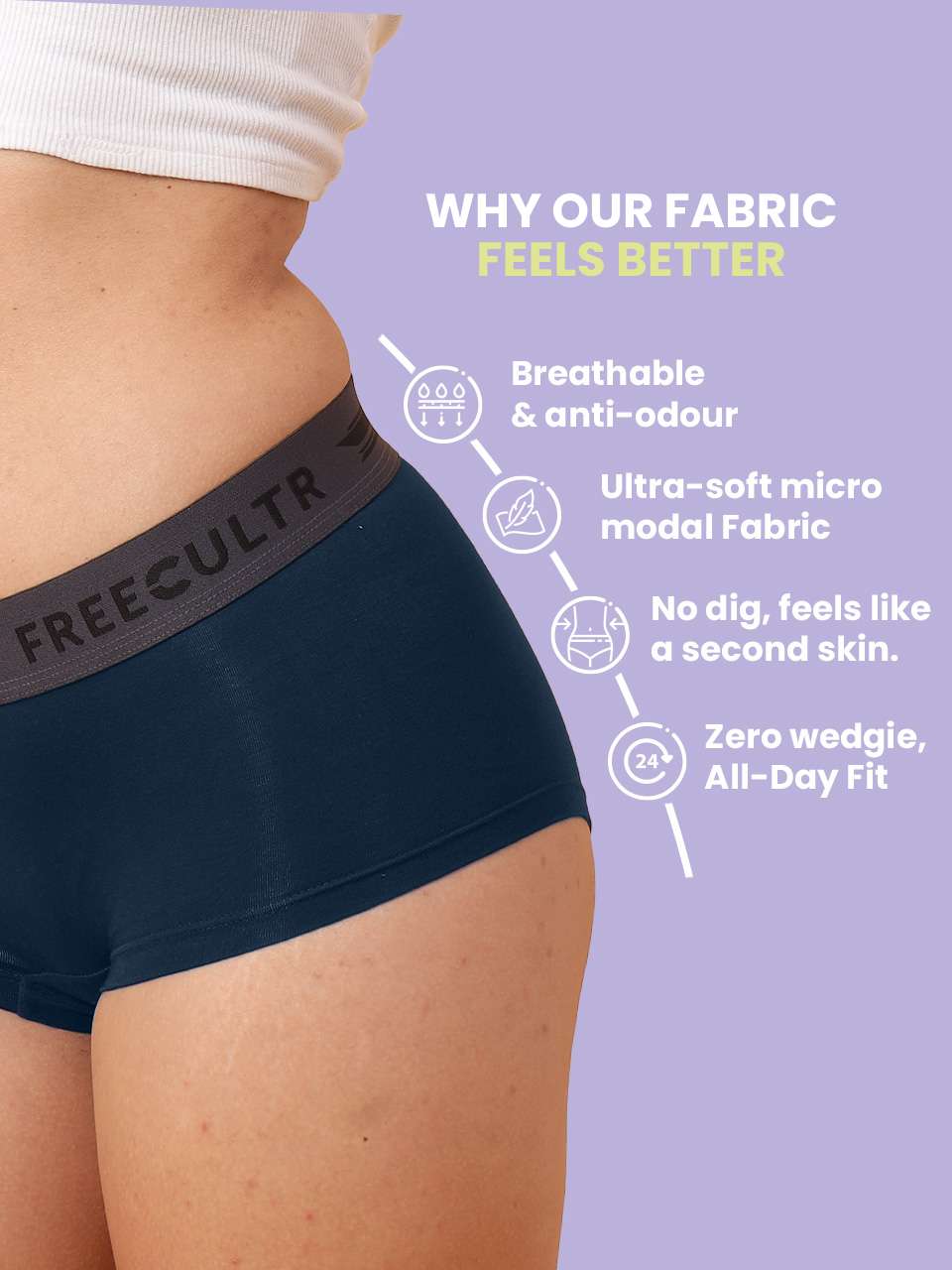 Women Micro Modal Boxer Brief (Pack of 1)