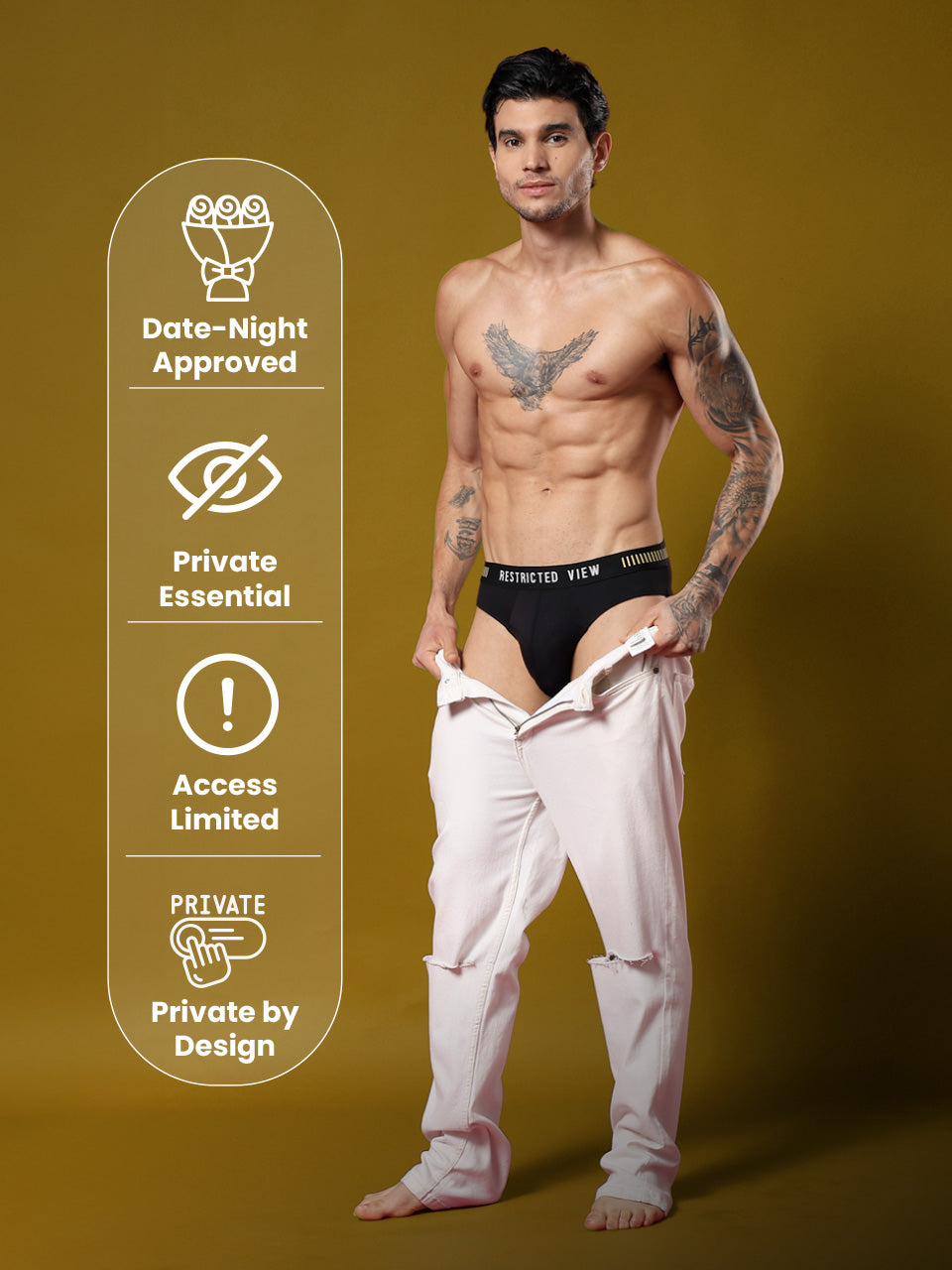 Statement Men's Brief "Restricted View"