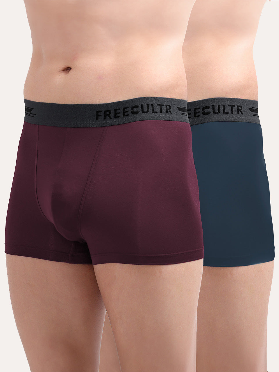 Men's Anti-Bacterial Micro Modal Trunk in Contrast Waistband (Pack of 2)