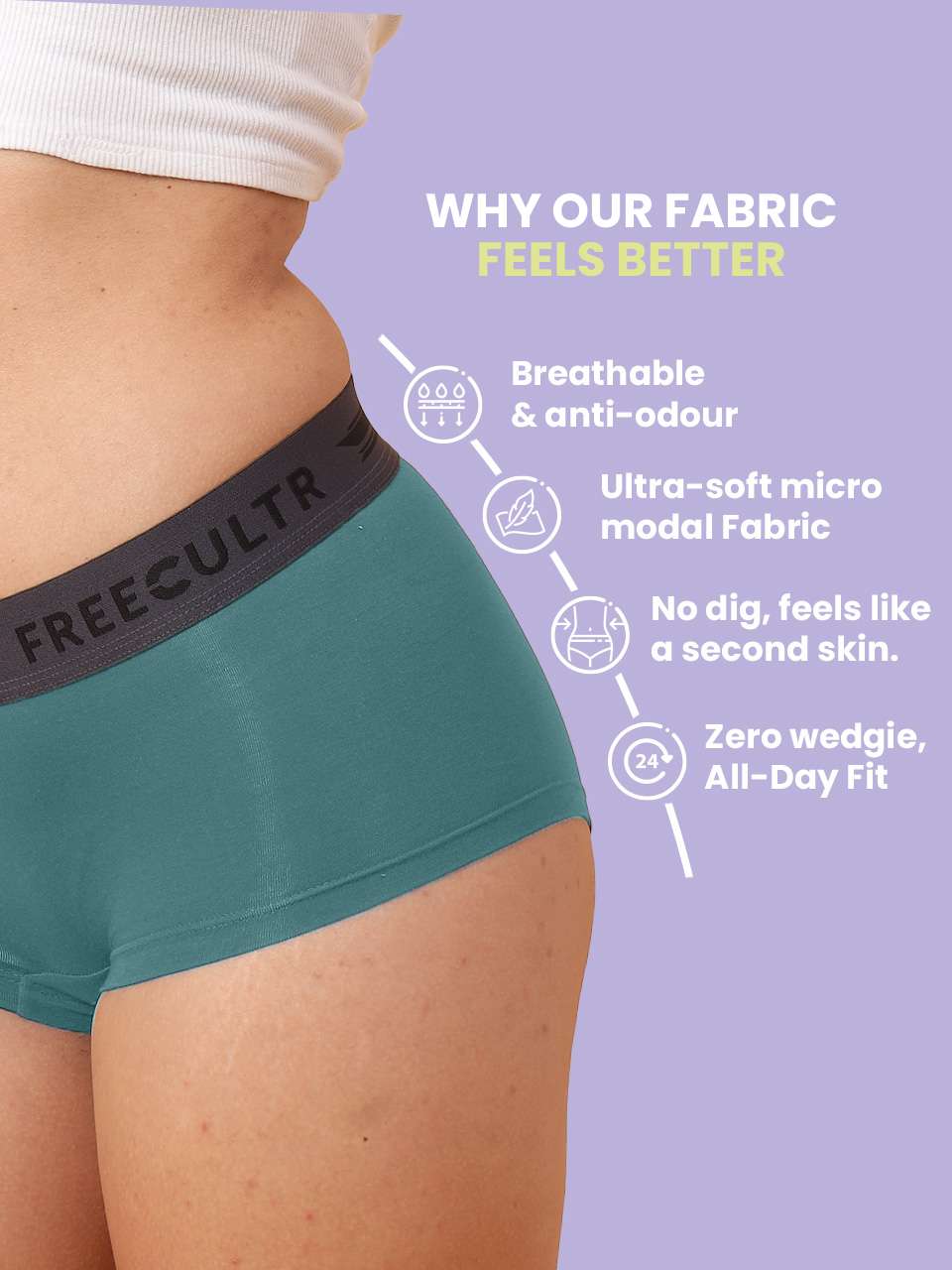 Women's Micro Modal Boxer Briefs (Pack of 6)