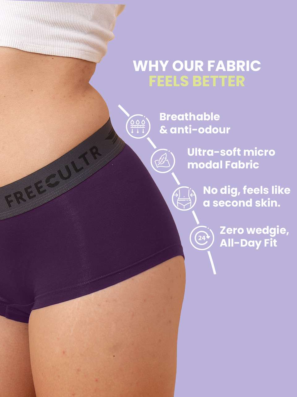 Women's Micro Modal Boxer Briefs (Pack of 6)