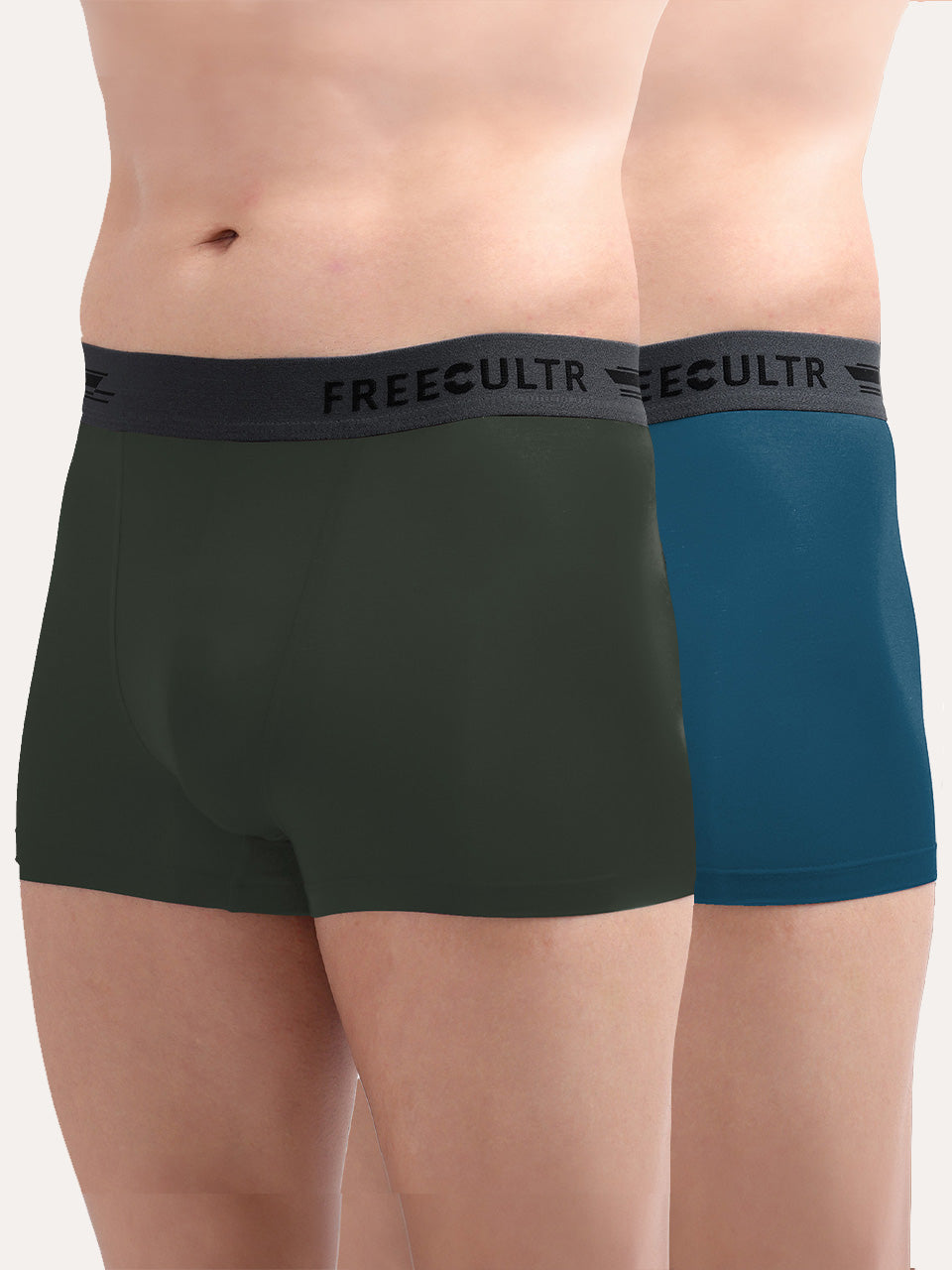 Men's Anti-Bacterial Micro Modal Trunk in Contrast Waistband (Pack of 2)