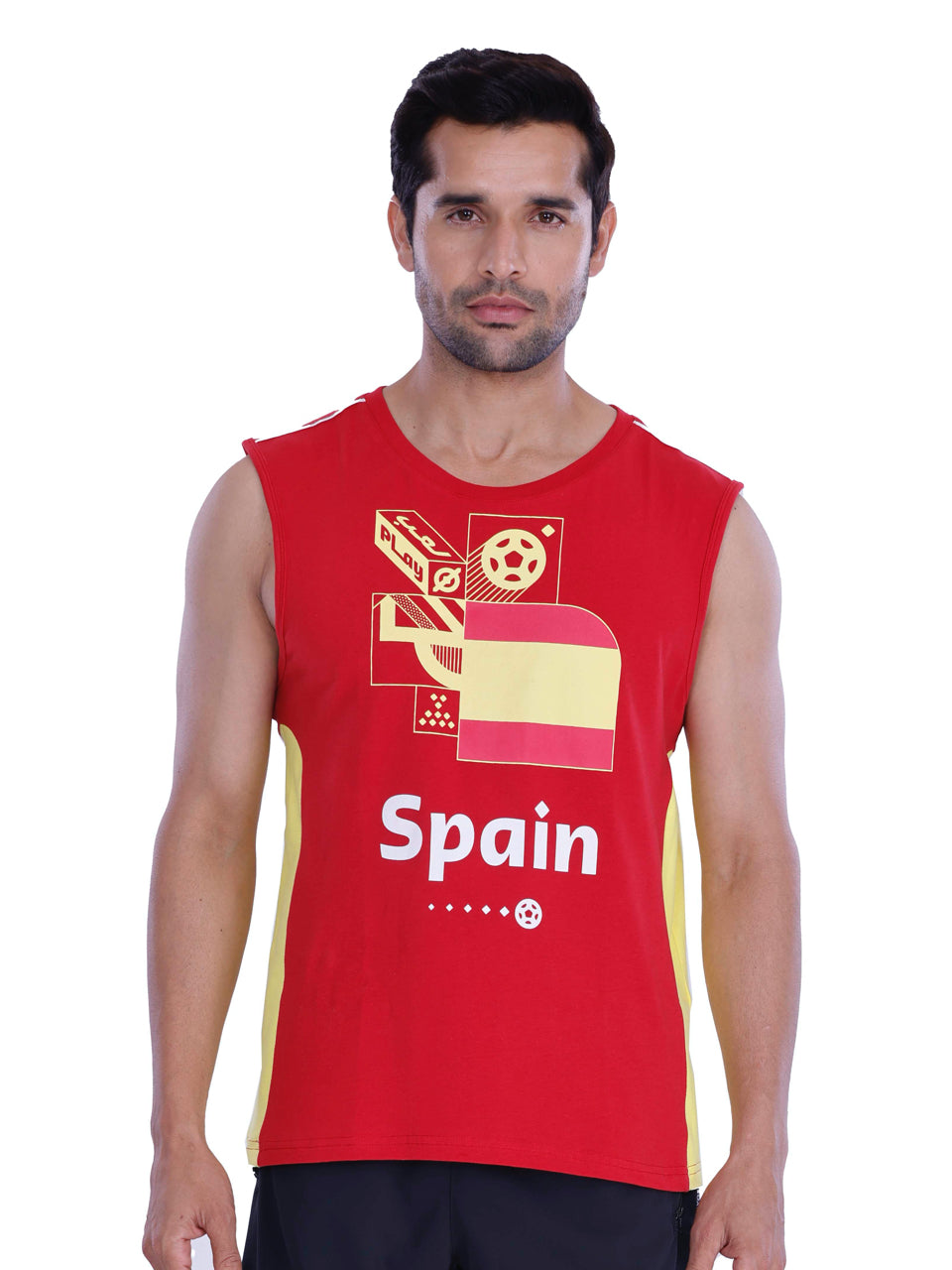 FIFA Printed BCI Stretch Cotton Active Tank (Pack of 1)