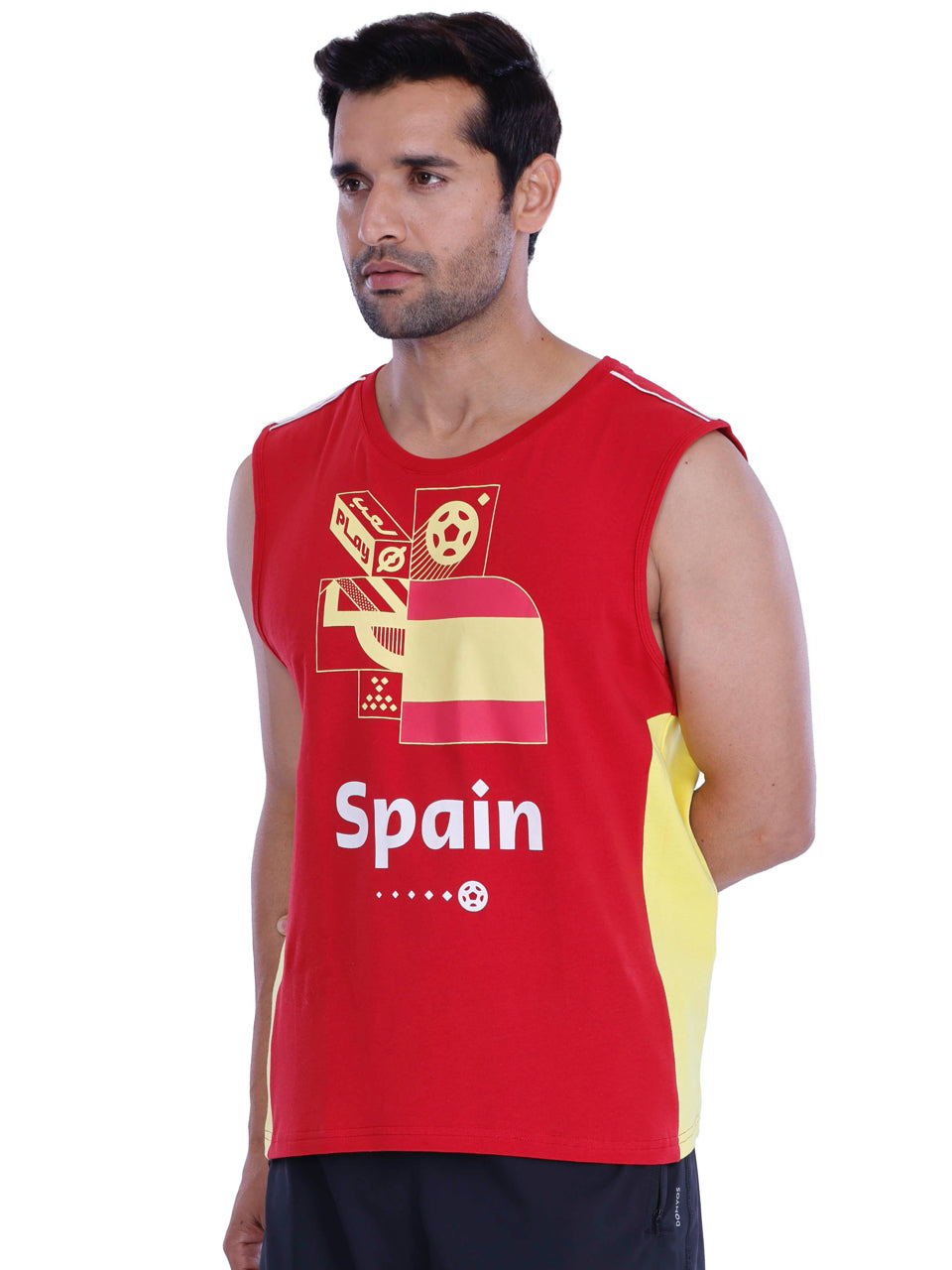 FIFA Printed BCI Stretch Cotton Active Tank (Pack of 1)