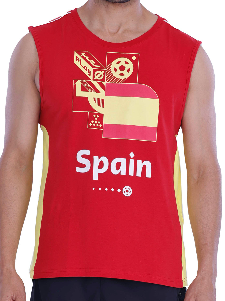 FIFA Printed BCI Stretch Cotton Active Tank (Pack of 1)