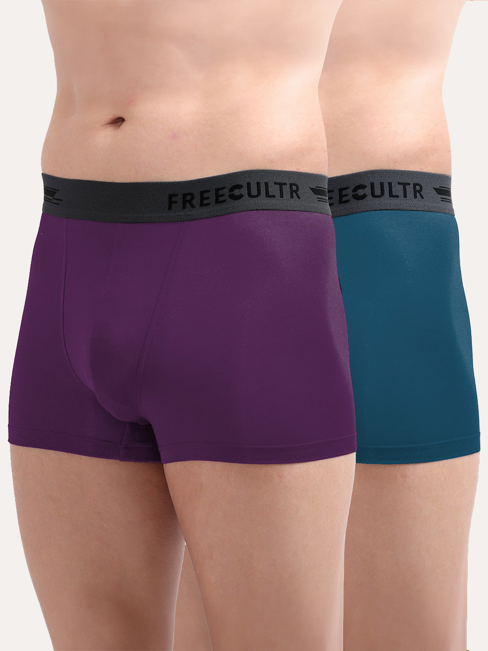 Men's Anti-Bacterial Micro Modal Trunk in Contrast Waistband (Pack of 2)