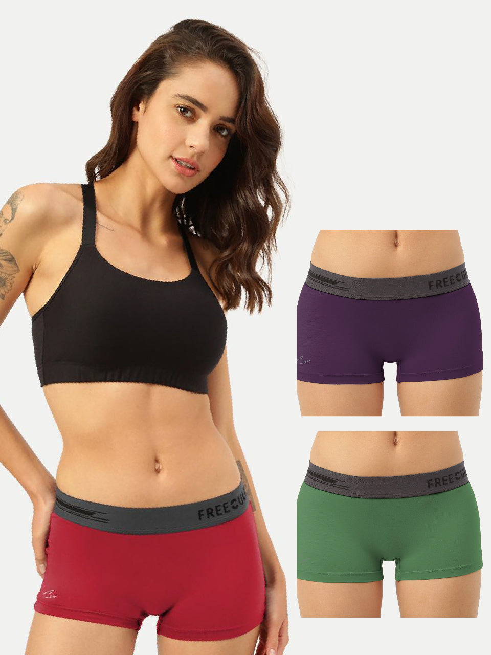 Women's Micro Modal Boy Shorts (Pack of 3)