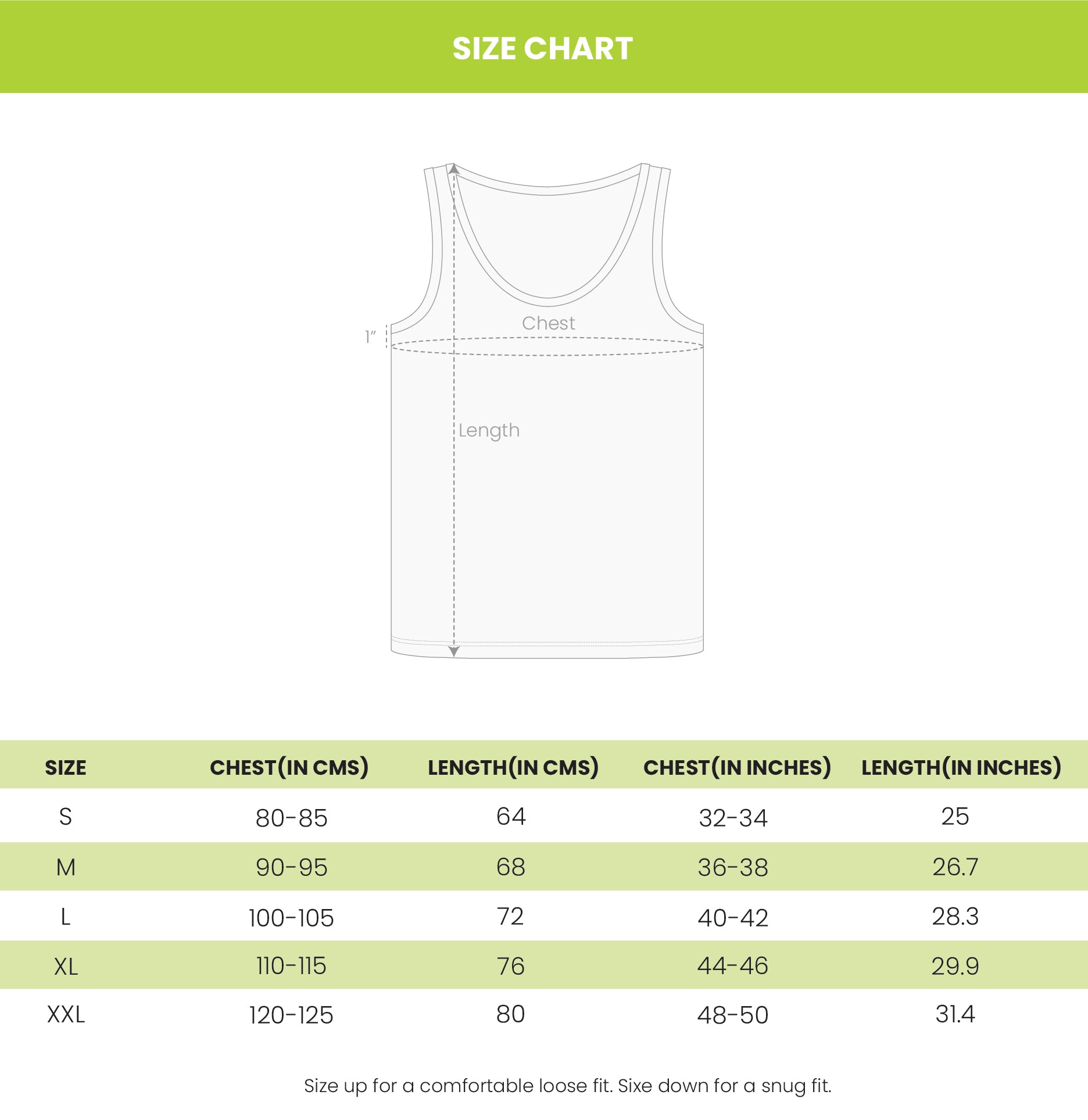 size chart image