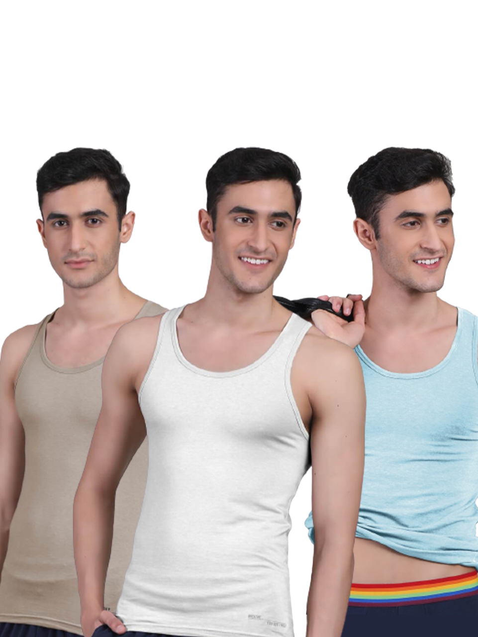 Twin Skin Organic Bamboo Vest - Comfort Fit (Pack of 3)
