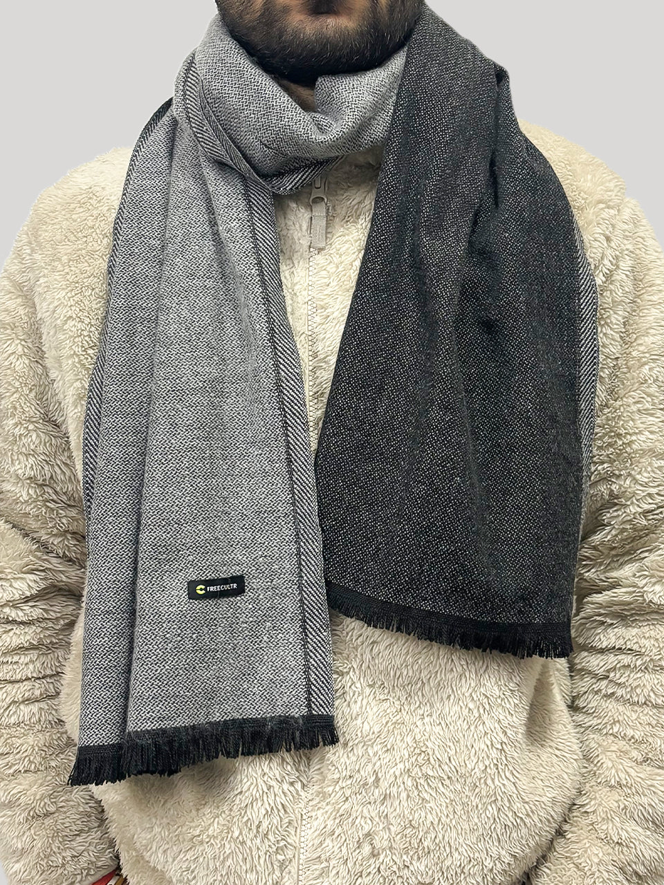 Unisex Acrylic Warm Muffler White