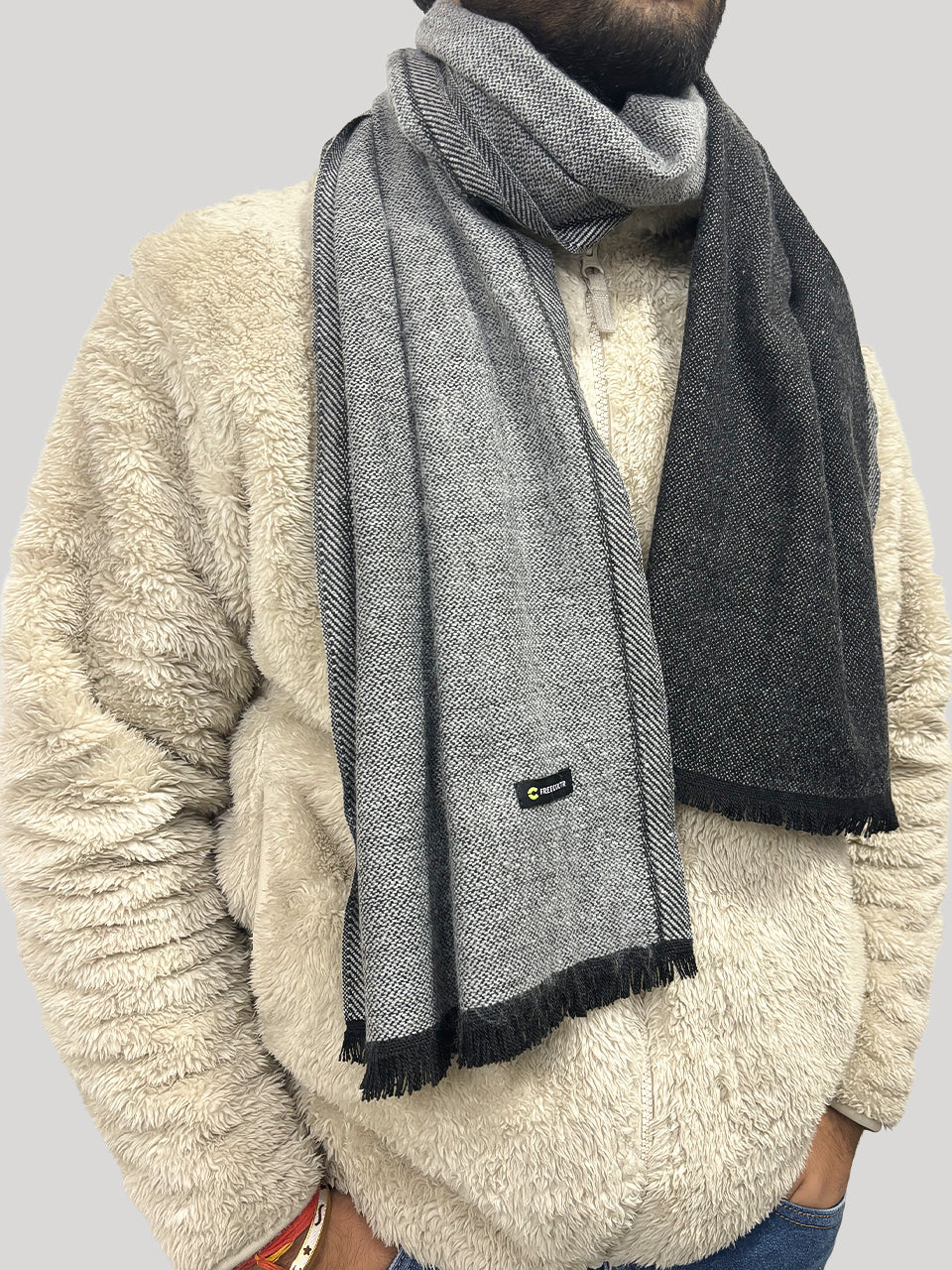 Unisex Acrylic Warm Muffler White