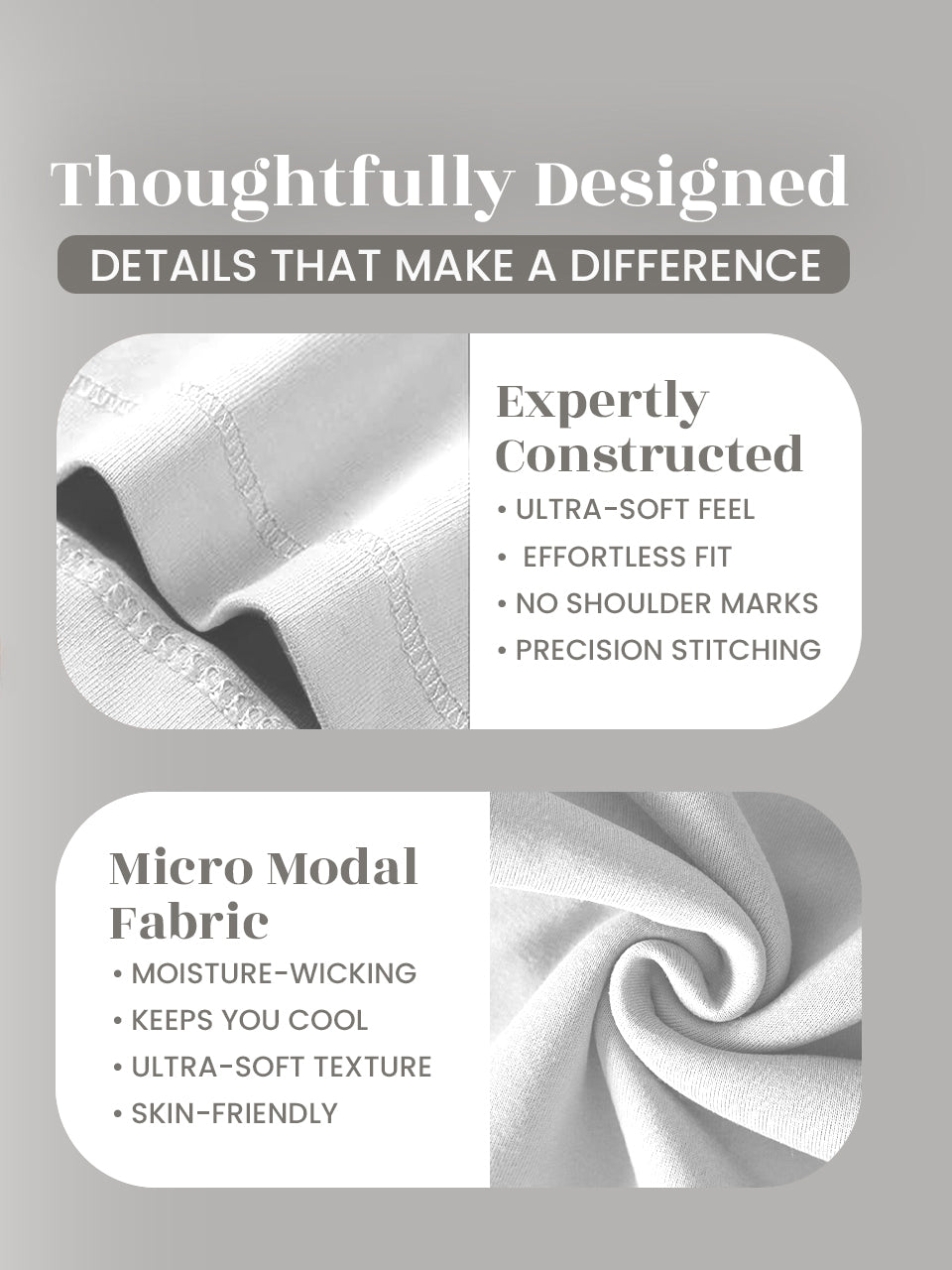 Ultra-Soft Micromodal Camisole Top - Pack of 3