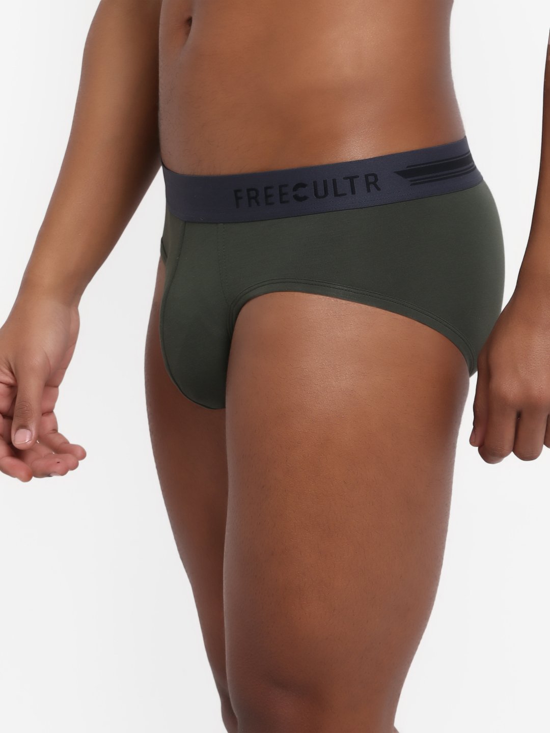 Men's Micro Modal & Elastane Brief in Contrast Waistband (Pack of 3) - freecultr.com