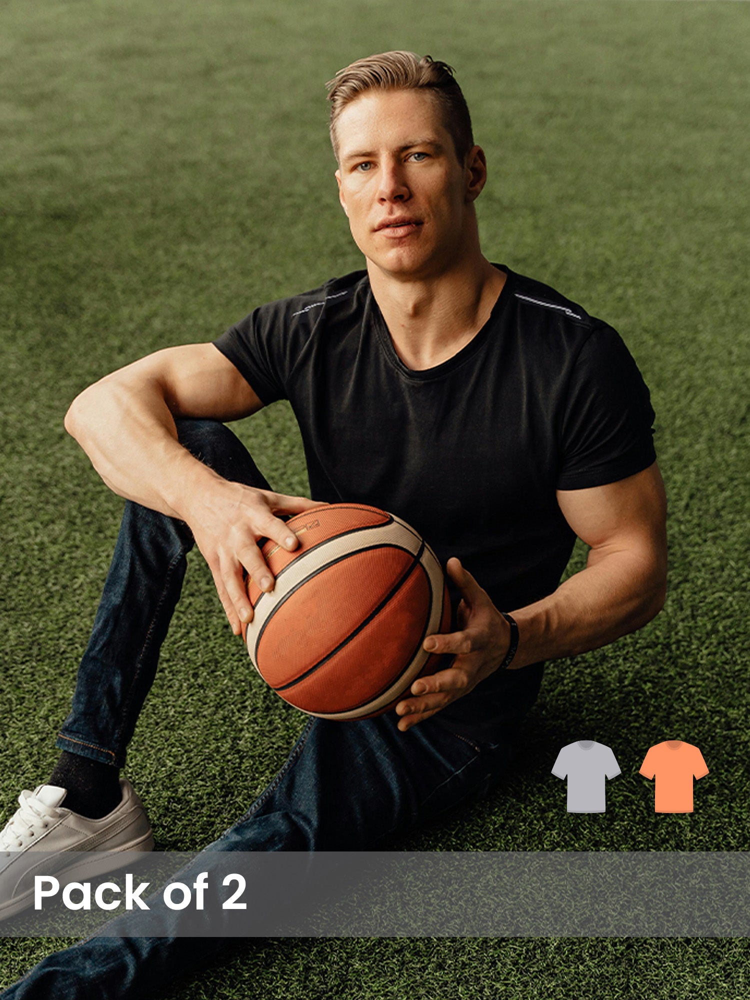 Men's Activewear Sports T-shirt Pack of 2