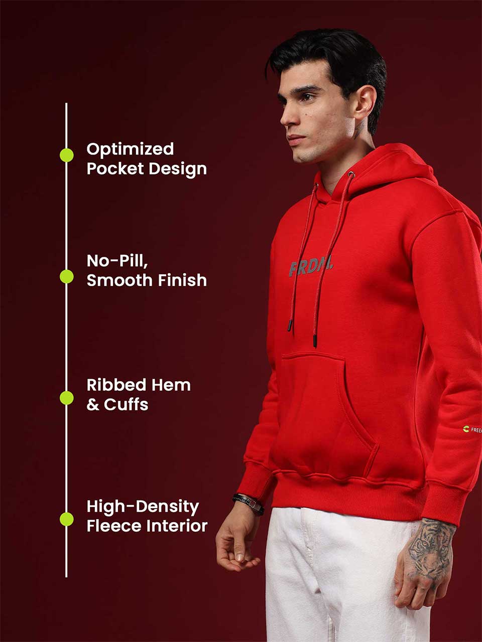FRDM. Rouge Red Hoodie