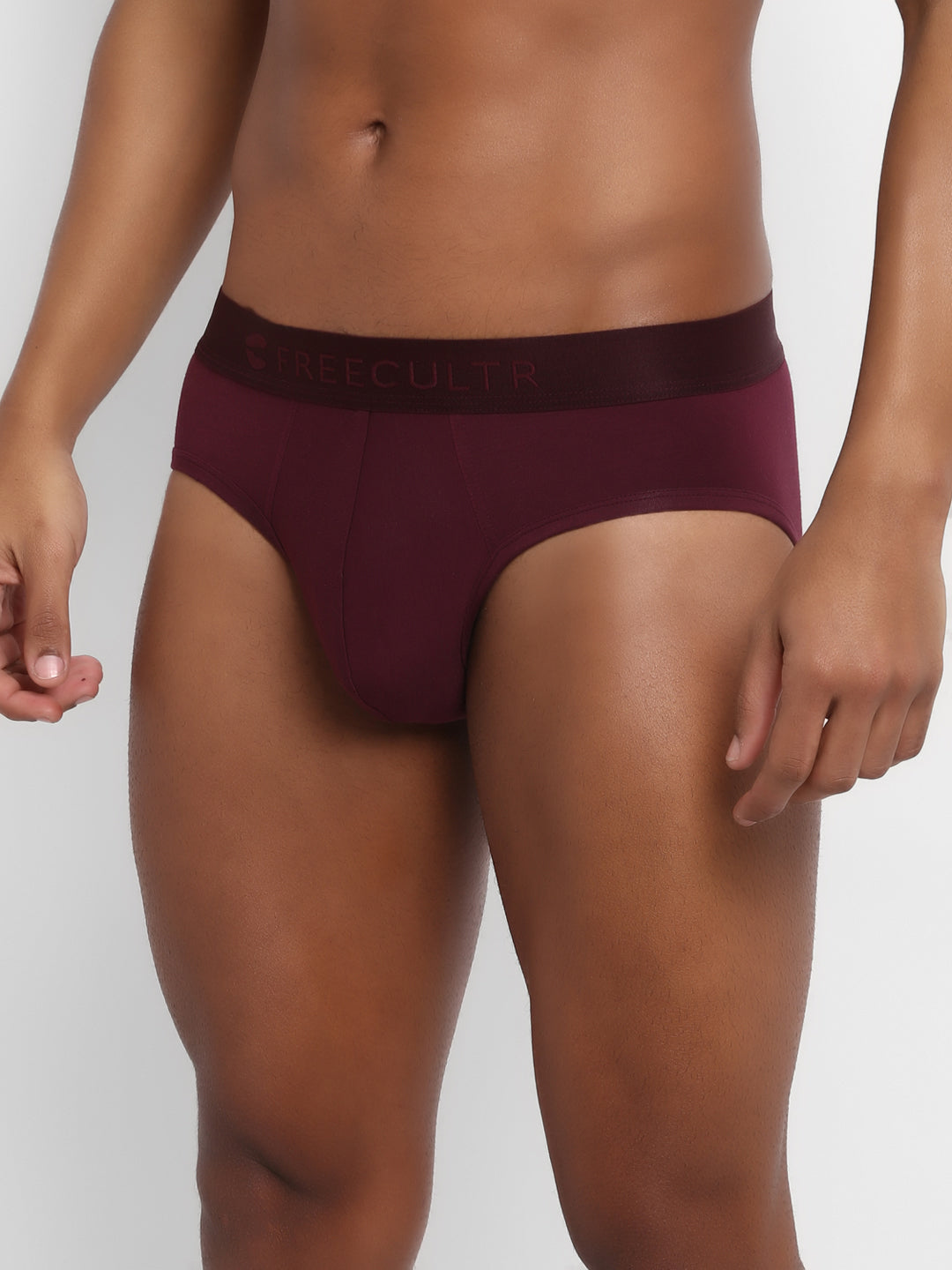 Men's Micro Modal & Elastane Brief in Solid Waistband (Pack of 3) - freecultr.com