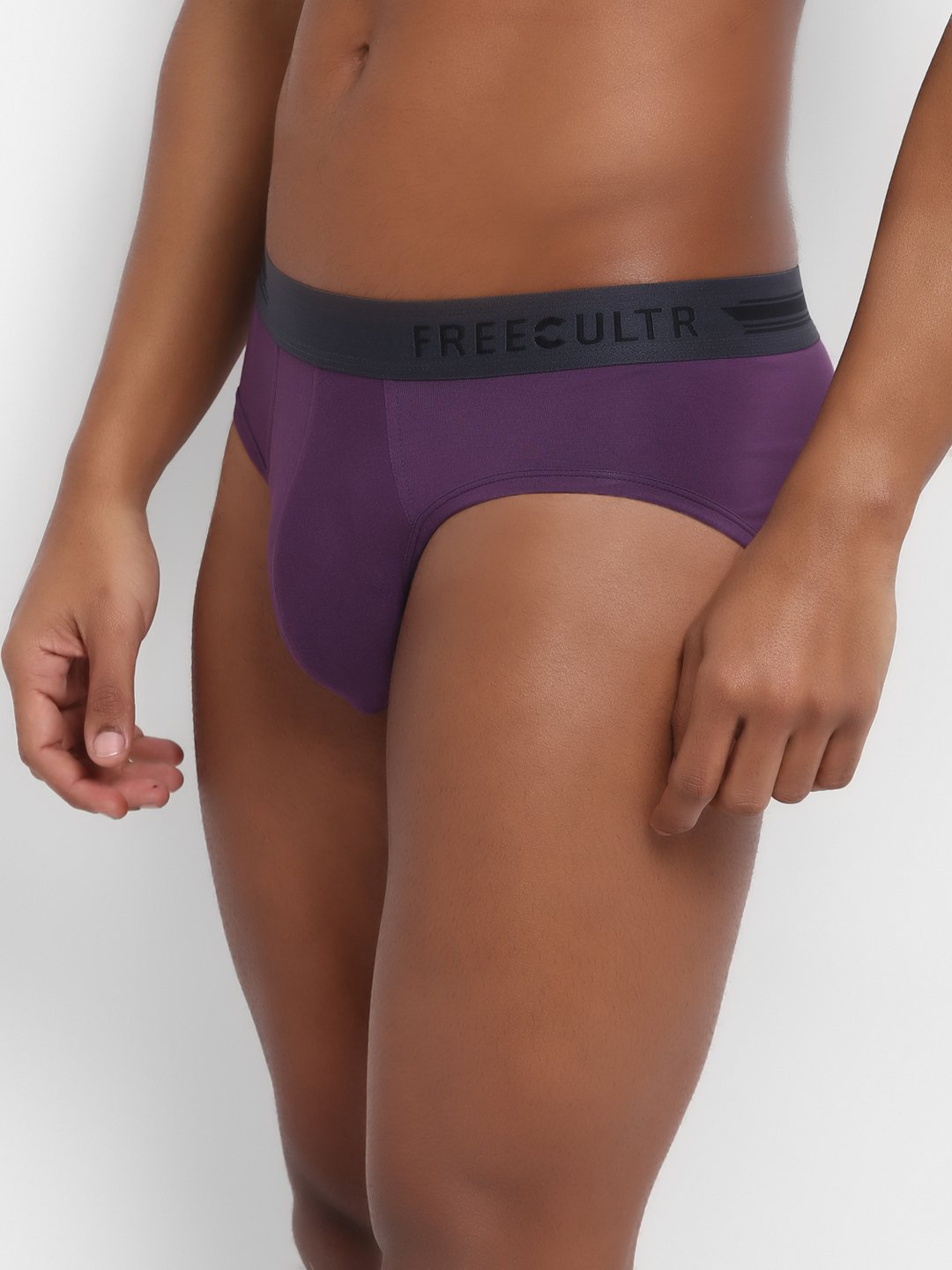 Men's Micro Modal & Elastane Brief in Contrast Waistband (Pack of 3) - freecultr.com