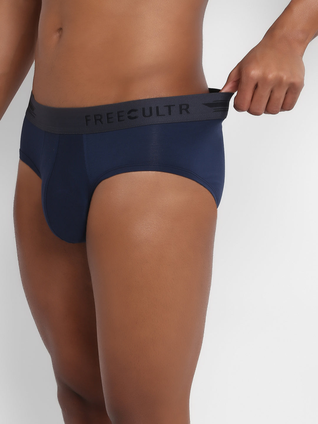 Men's Micro Modal & Elastane Brief in Contrast Waistband (Pack of 3) - freecultr.com