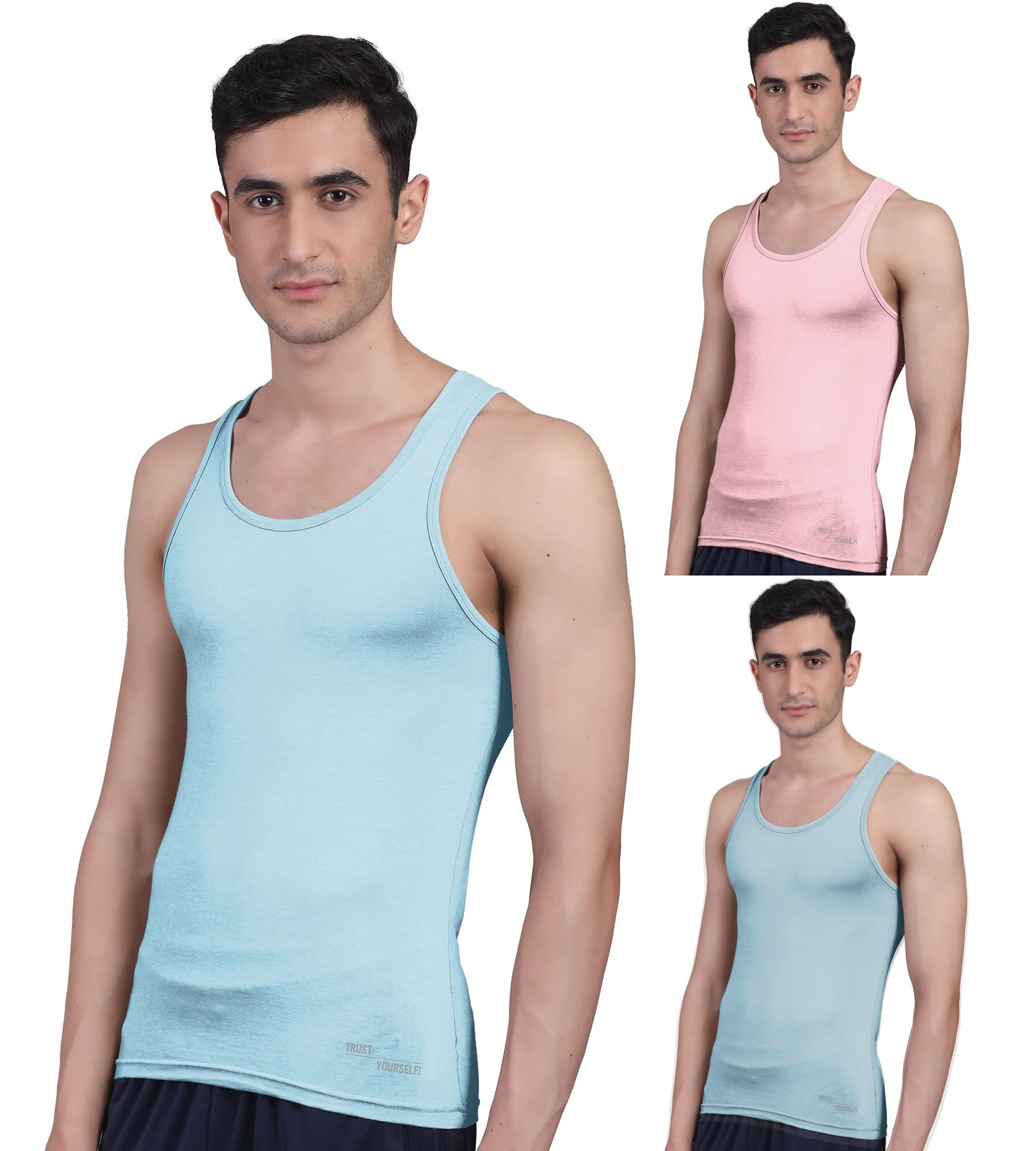Twin Skin Organic Bamboo Vest - Comfort Fit (Pack of 3)