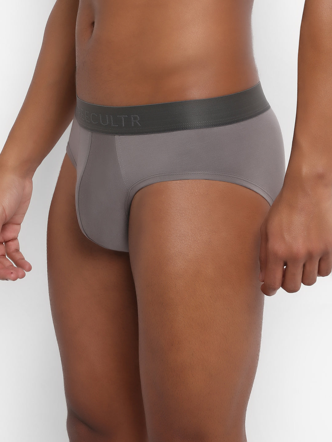 Men's Micro Modal & Elastane Brief in Solid Waistband (Pack of 3) - freecultr.com