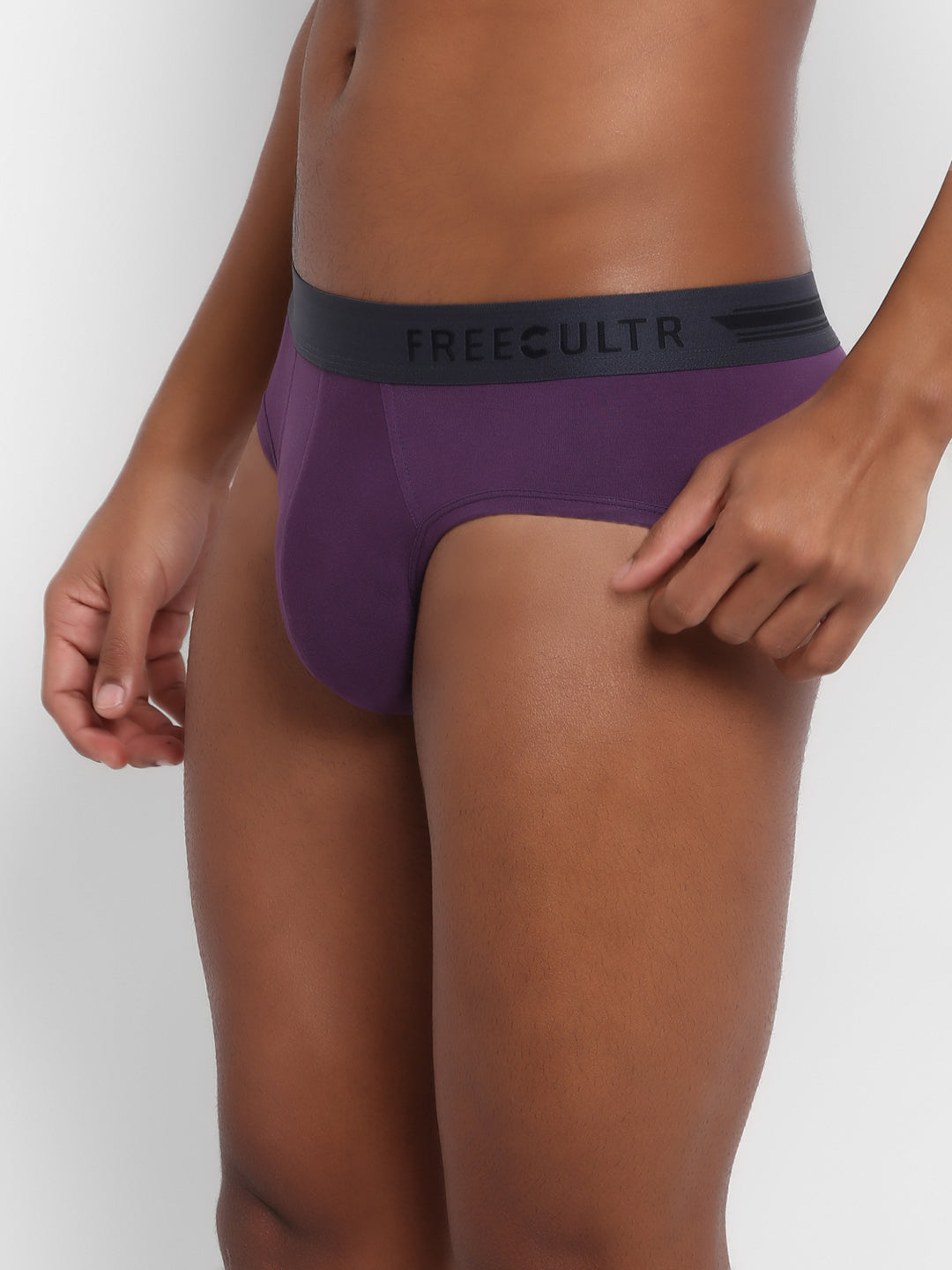 Men's Micro Modal & Elastane Brief in Contrast Waistband (Pack of 2) - freecultr.com
