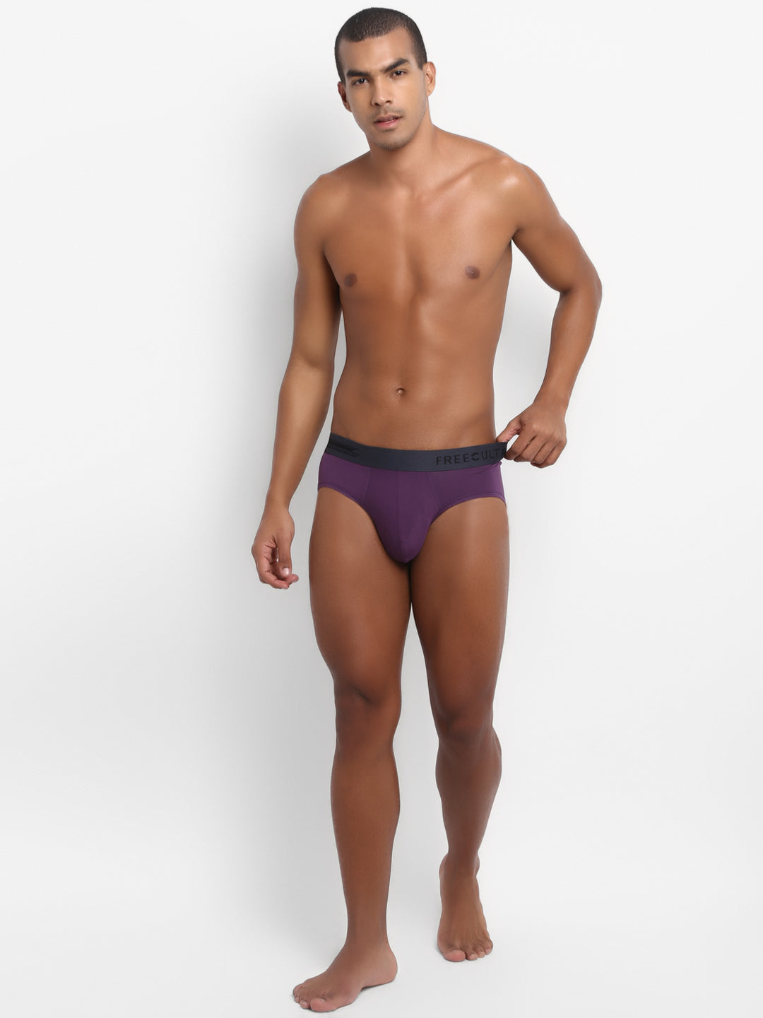 Men's Micro Modal & Elastane Brief in Contrast Waistband (Pack of 3) - freecultr.com