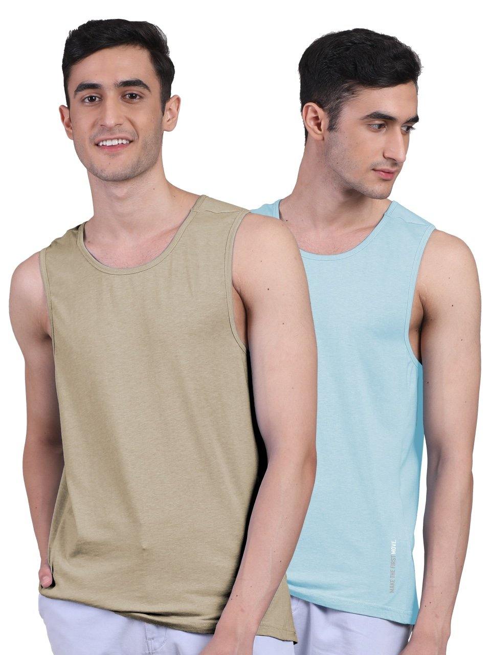 Twin Skin Organic Bamboo Vest - Active Fit (Pack of 2) - freecultr.com