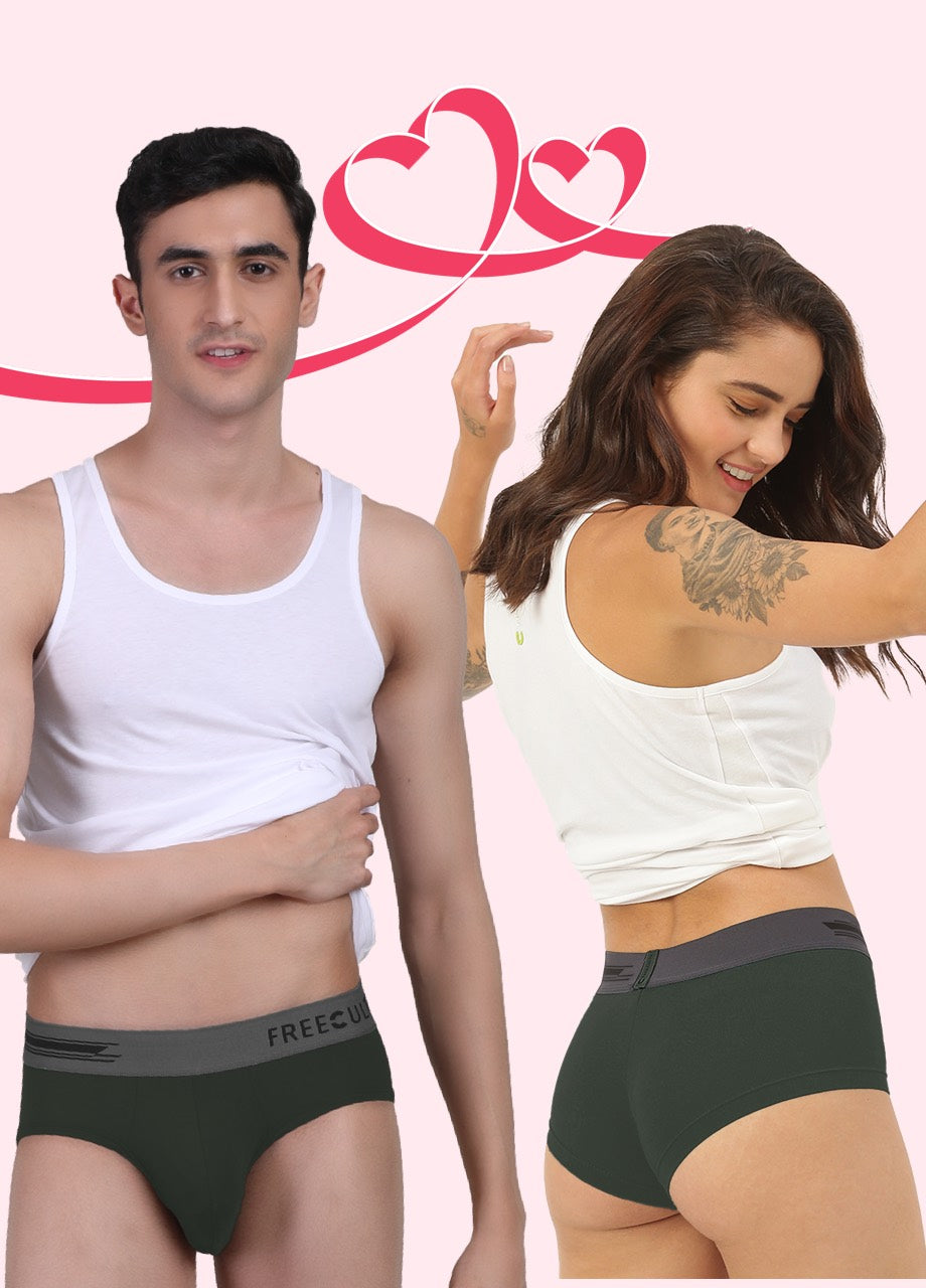 Men's Brief & Women's Boxer Brief(Assorted colors)