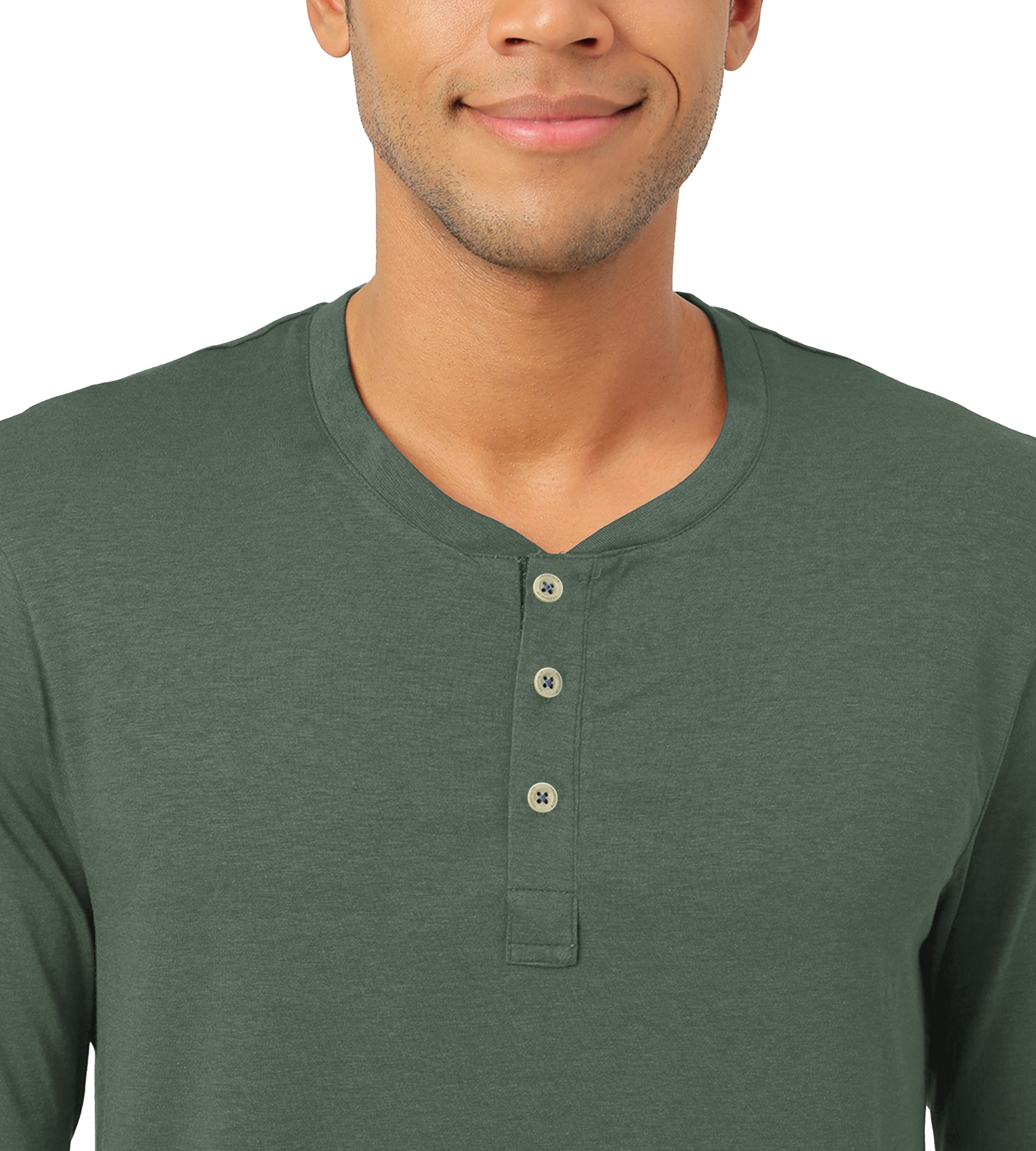Black Forest Green Henley 2.0 - Full Sleeves (Pack Of 1)
