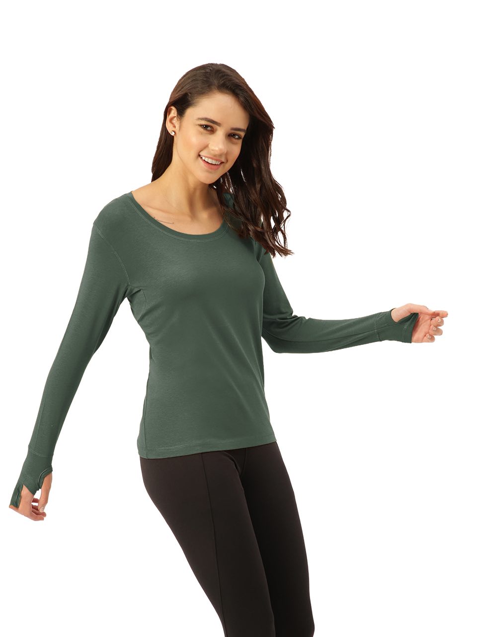 Black Forest Green Women's Full Sleeves Skins (Pack Of 1)