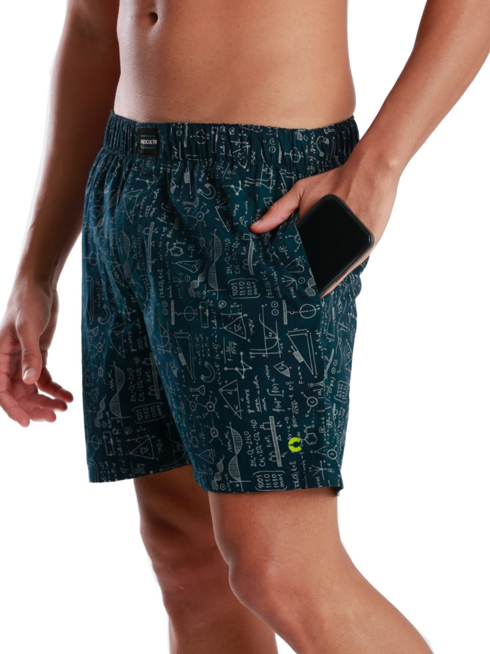Hawaiian Blue All-Day Printed Boxer Shorts (Pack Of 1)