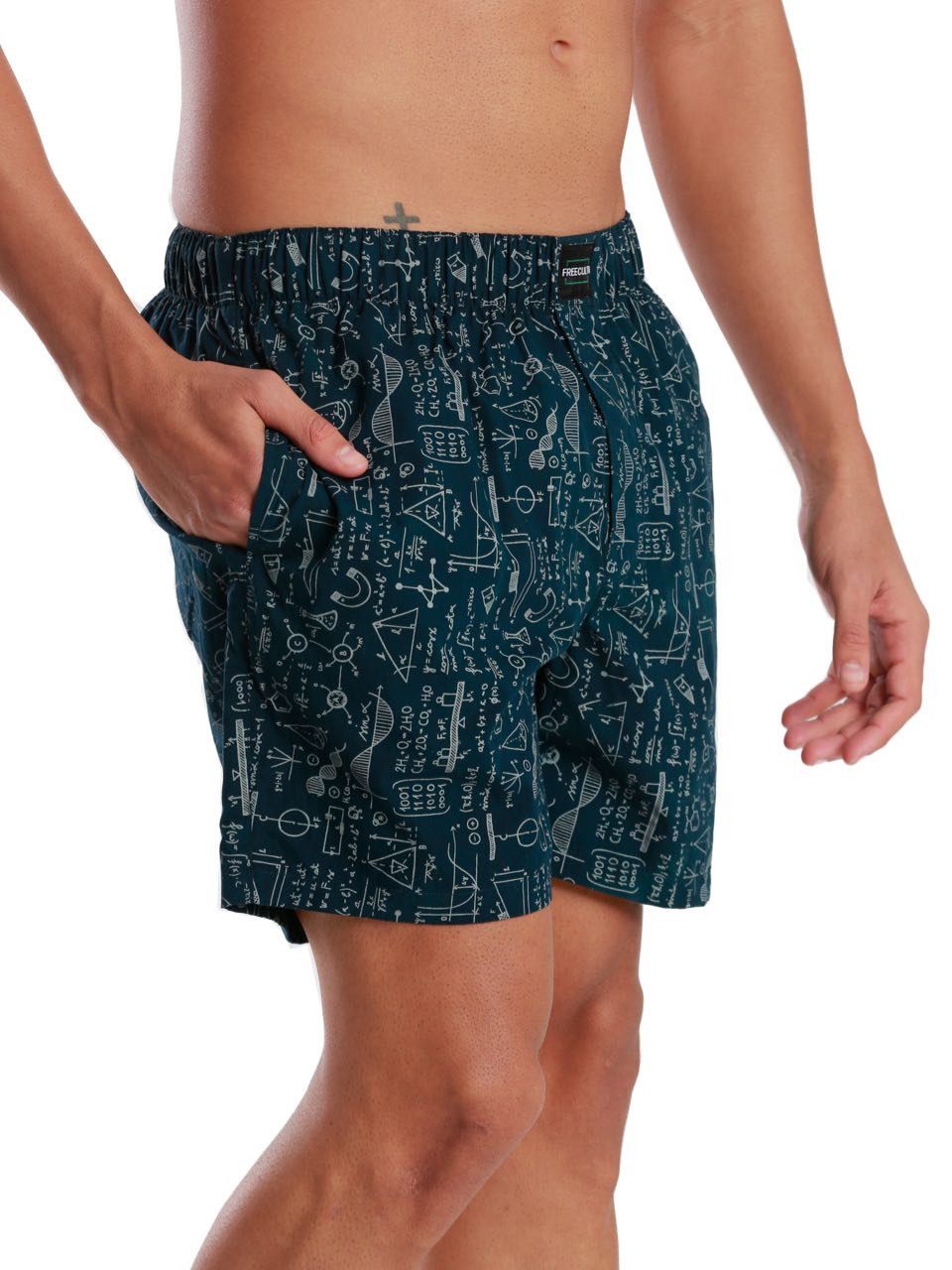 Hawaiian Blue All-Day Printed Boxer Shorts (Pack Of 1)
