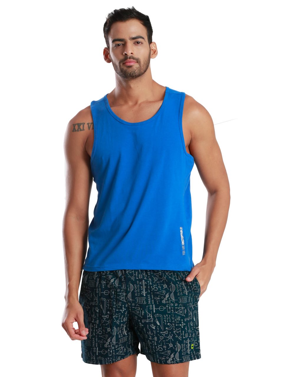 Hawaiian Blue All-Day Printed Boxer Shorts (Pack Of 1)
