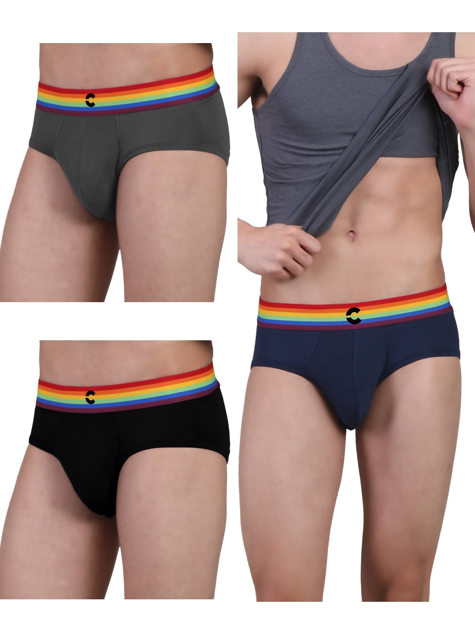 Pride Edition - Men's Anti-Bacterial Micro Modal Brief (Pack of 3)