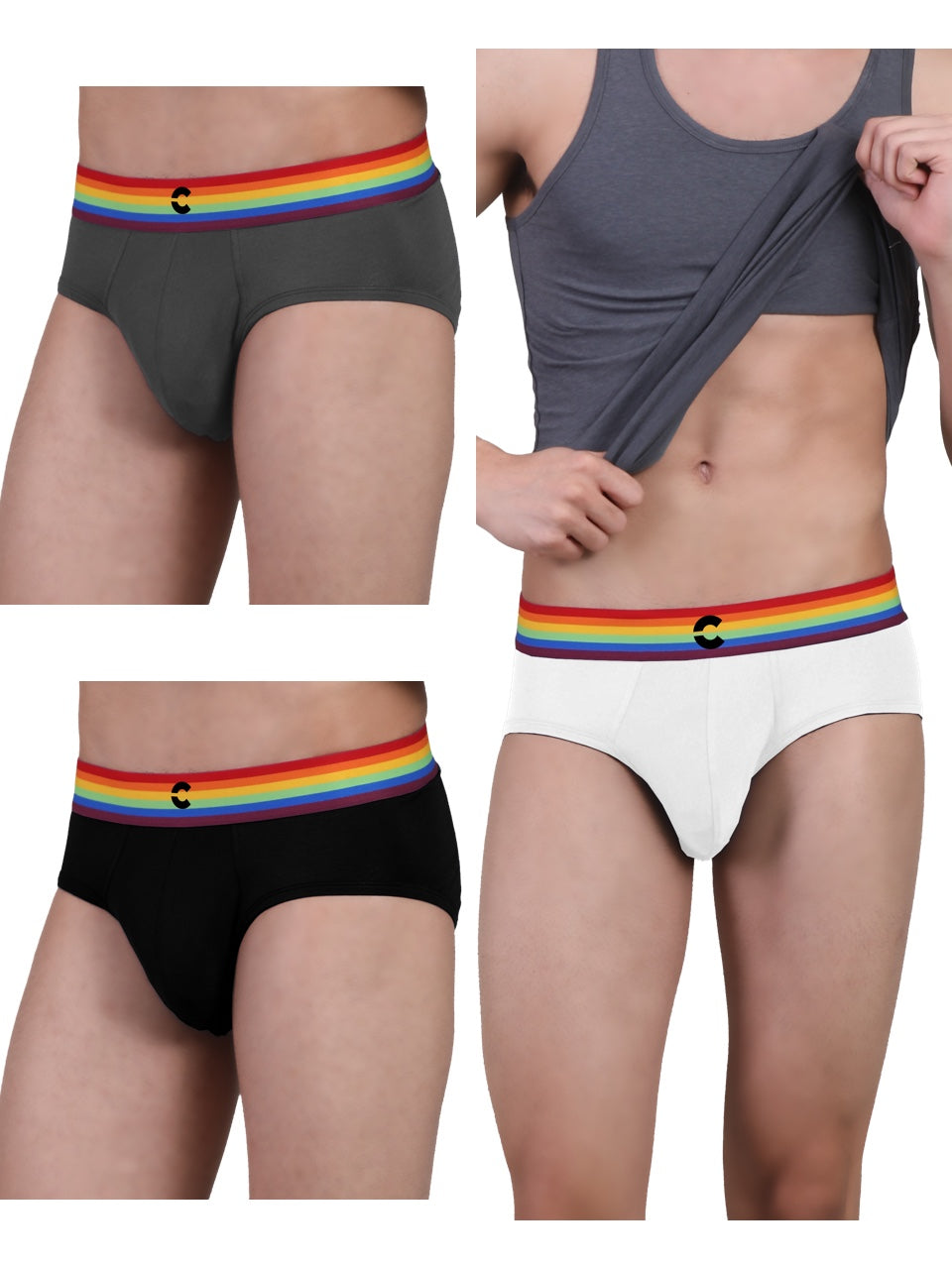 Pride Edition - Men's Anti-Bacterial Micro Modal Brief (Pack of 3)